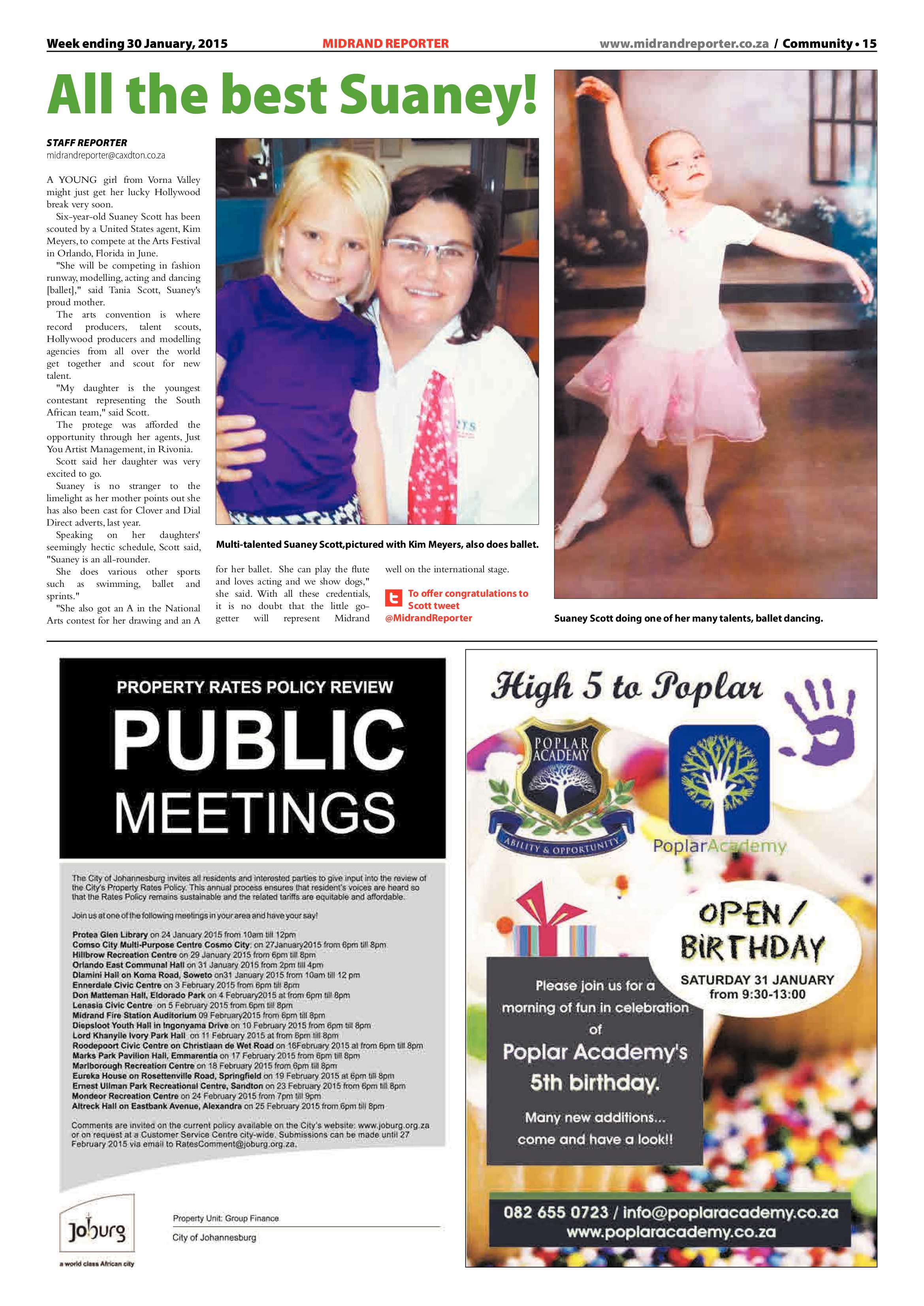 Midrand Reporter 30 January 2015 page 15