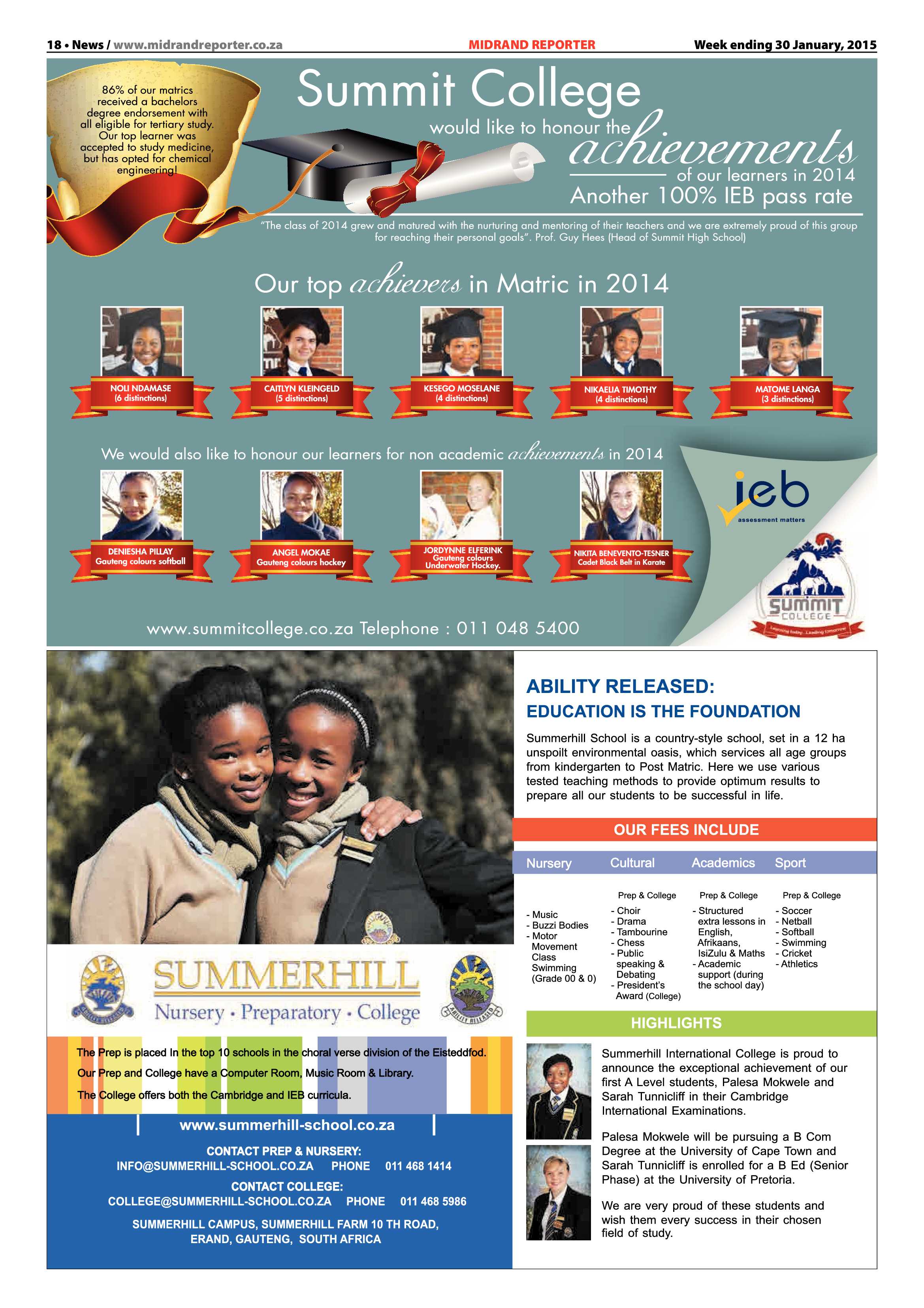 Midrand Reporter 30 January 2015 page 18