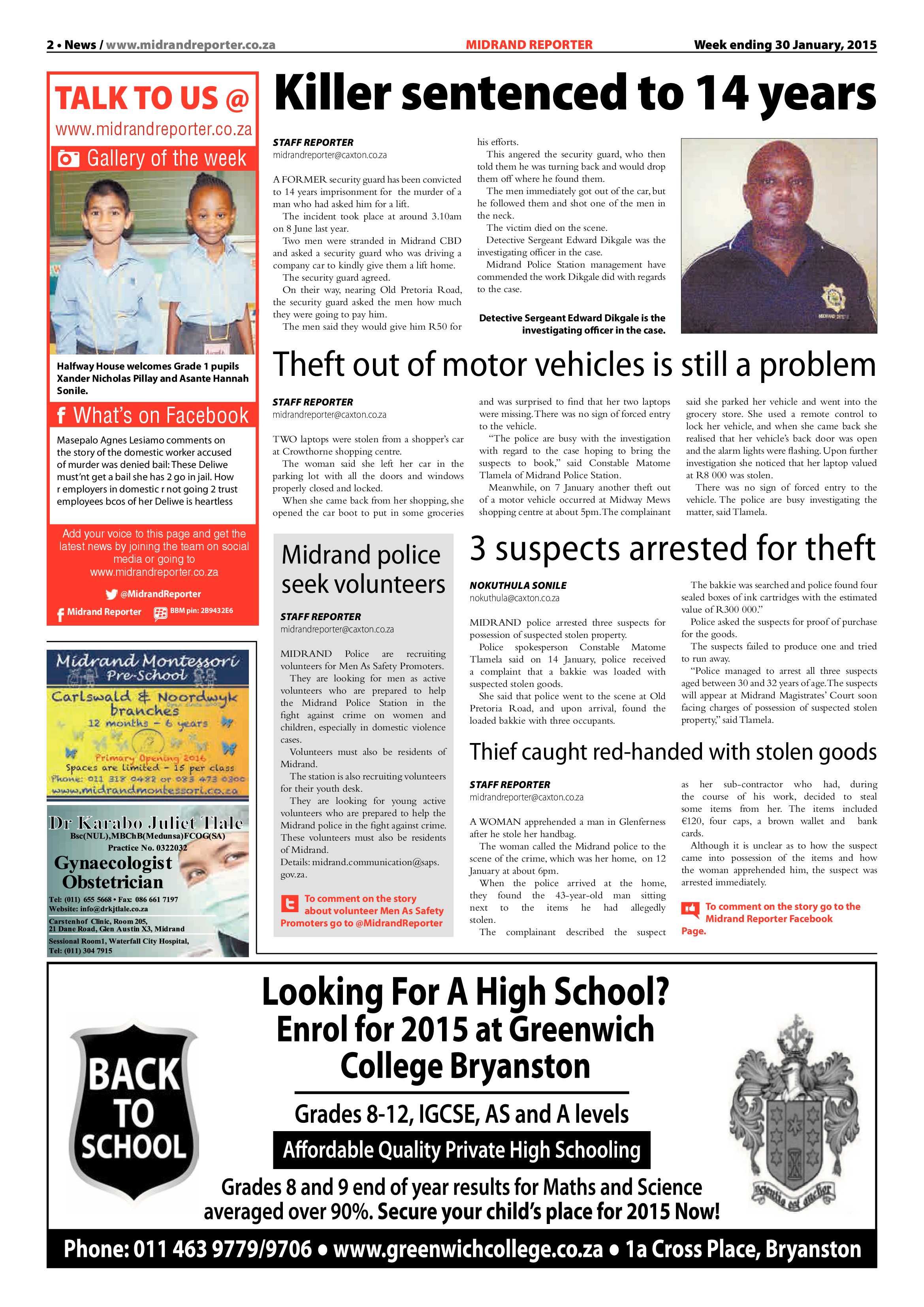 Midrand Reporter 30 January 2015 page 2