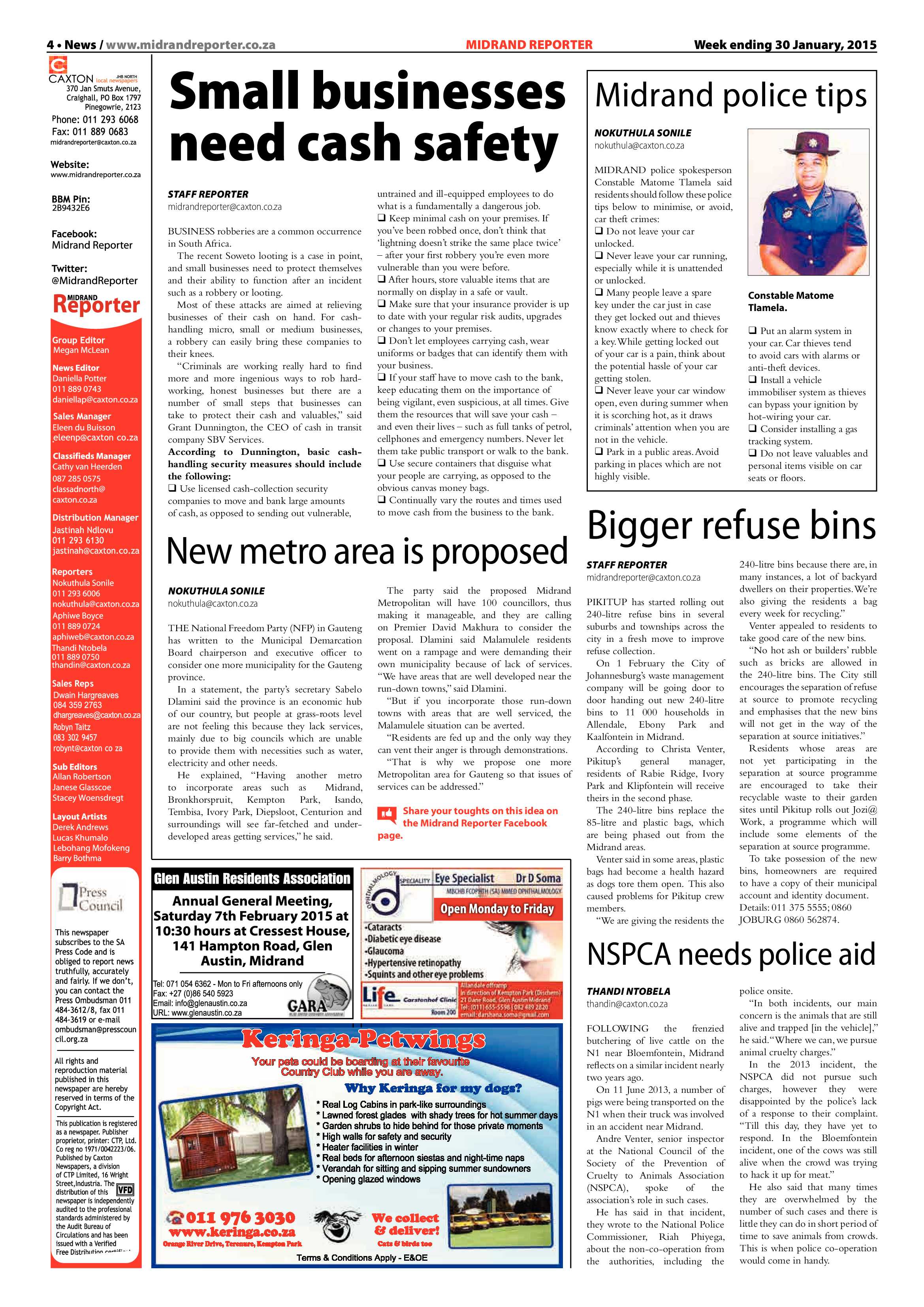 Midrand Reporter 30 January 2015 page 4