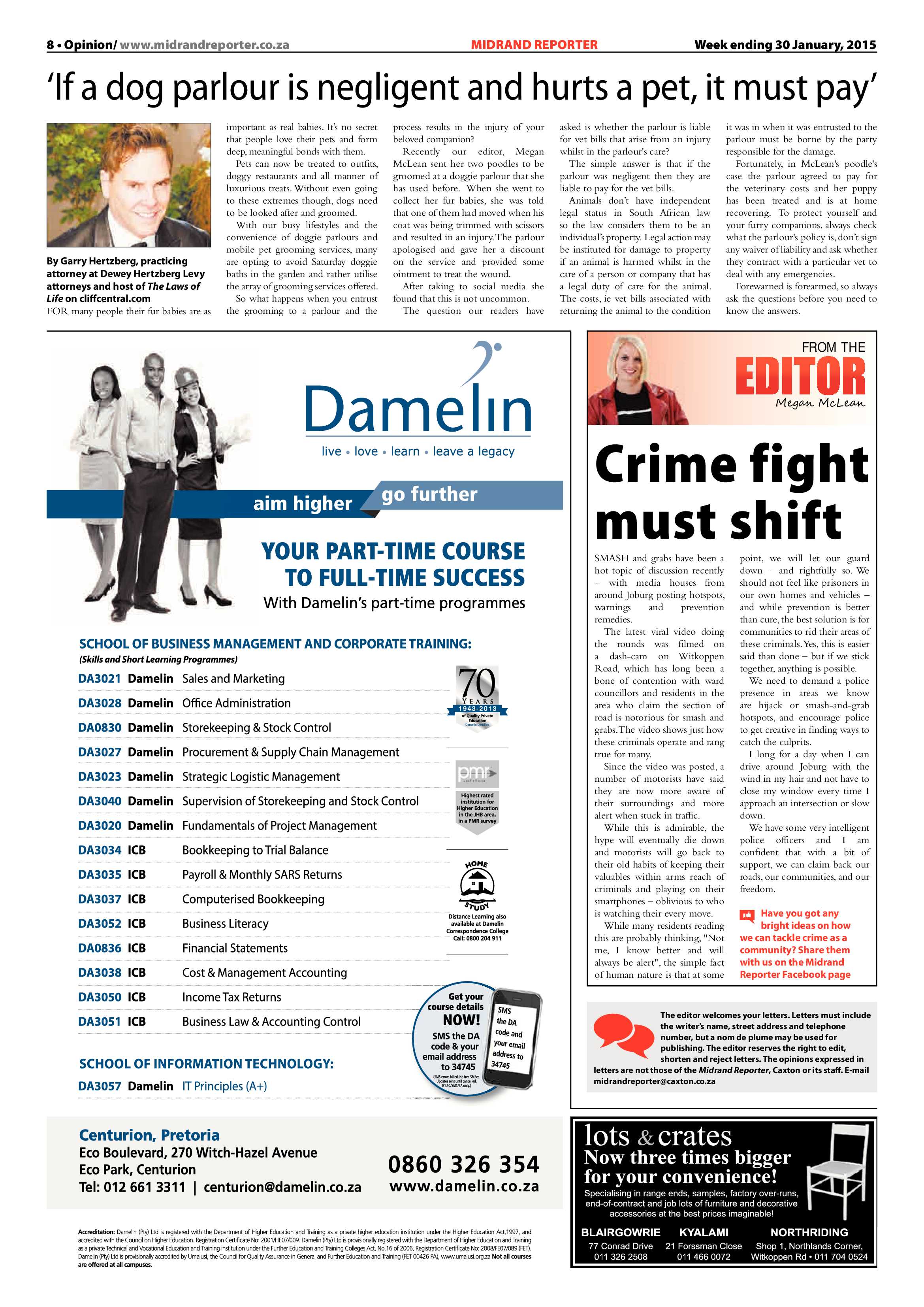 Midrand Reporter 30 January 2015 page 8