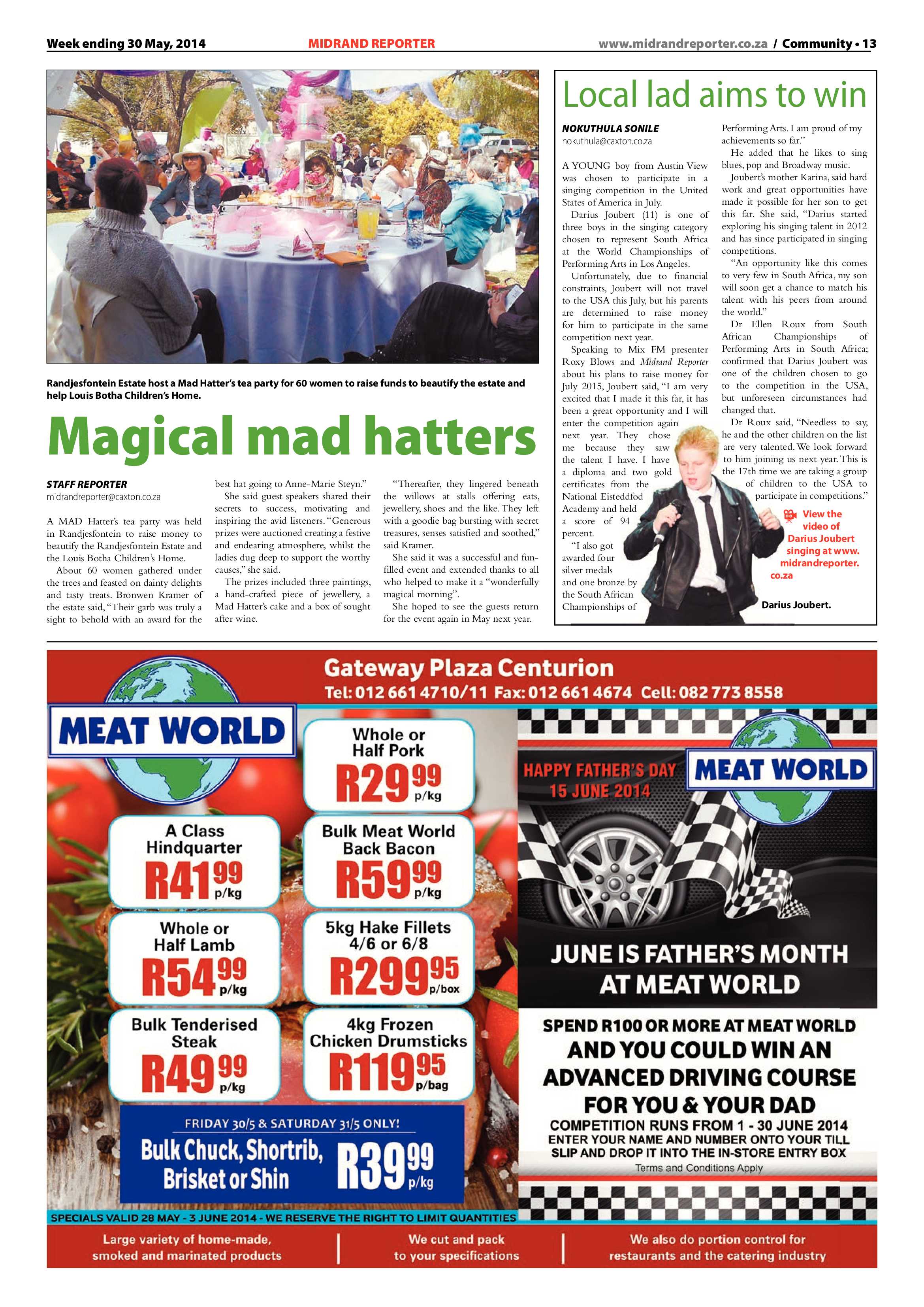 Midrand Reporter 30 May 2014 page 13