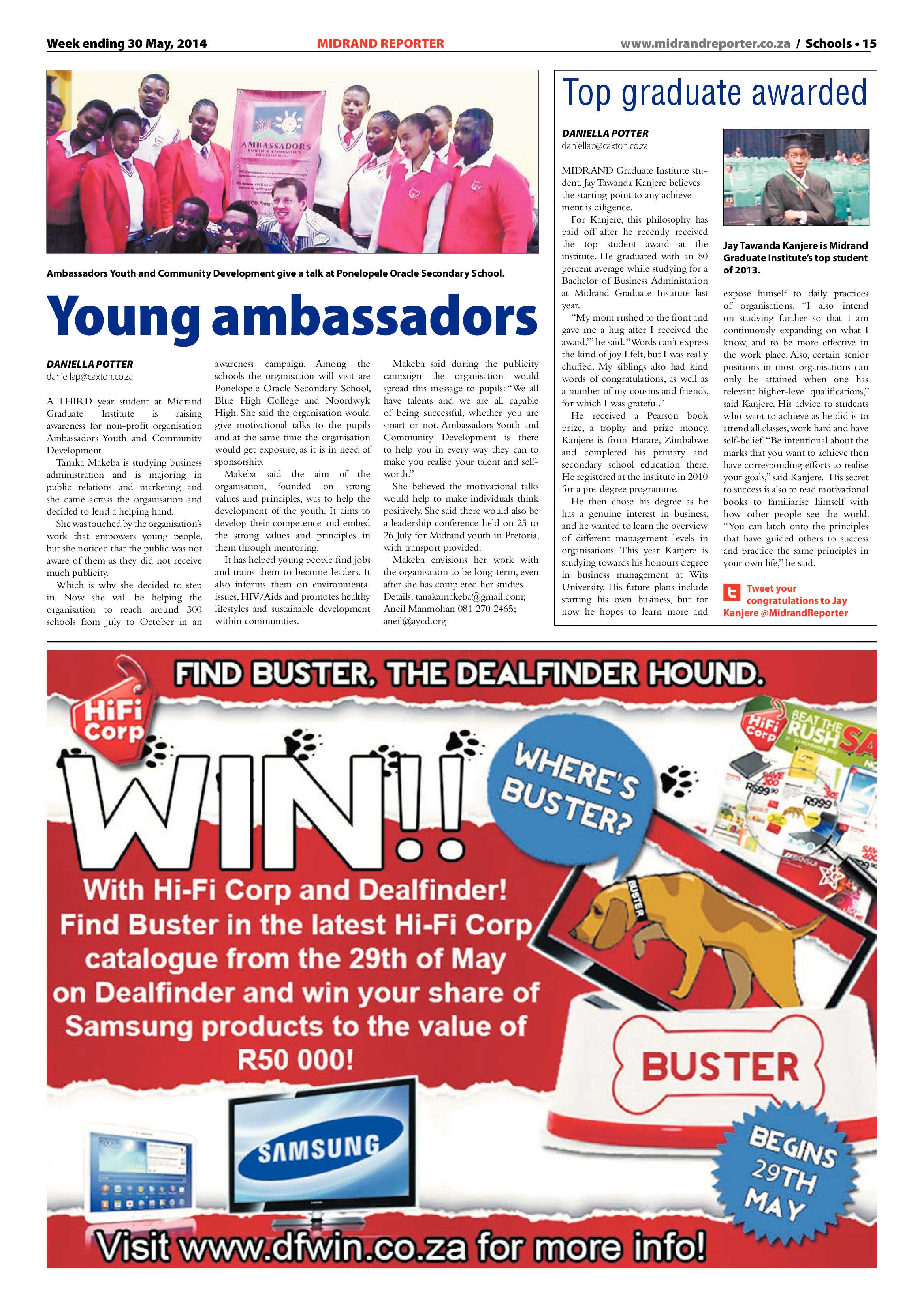 Midrand Reporter 30 May 2014 page 15