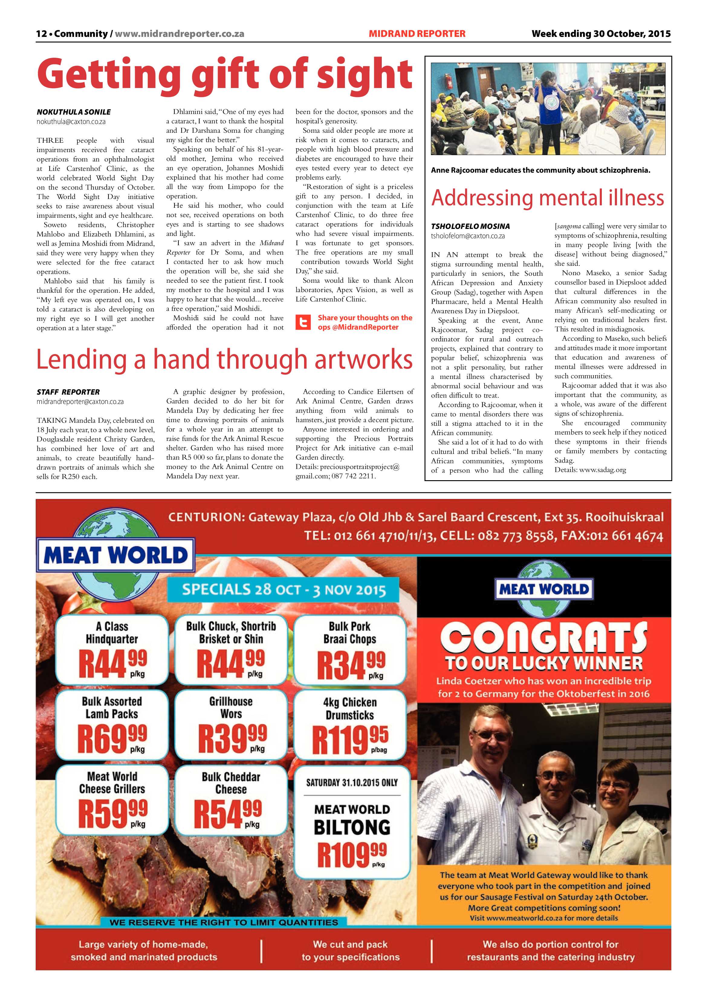 Midrand Reporter 30 October 2015 page 12