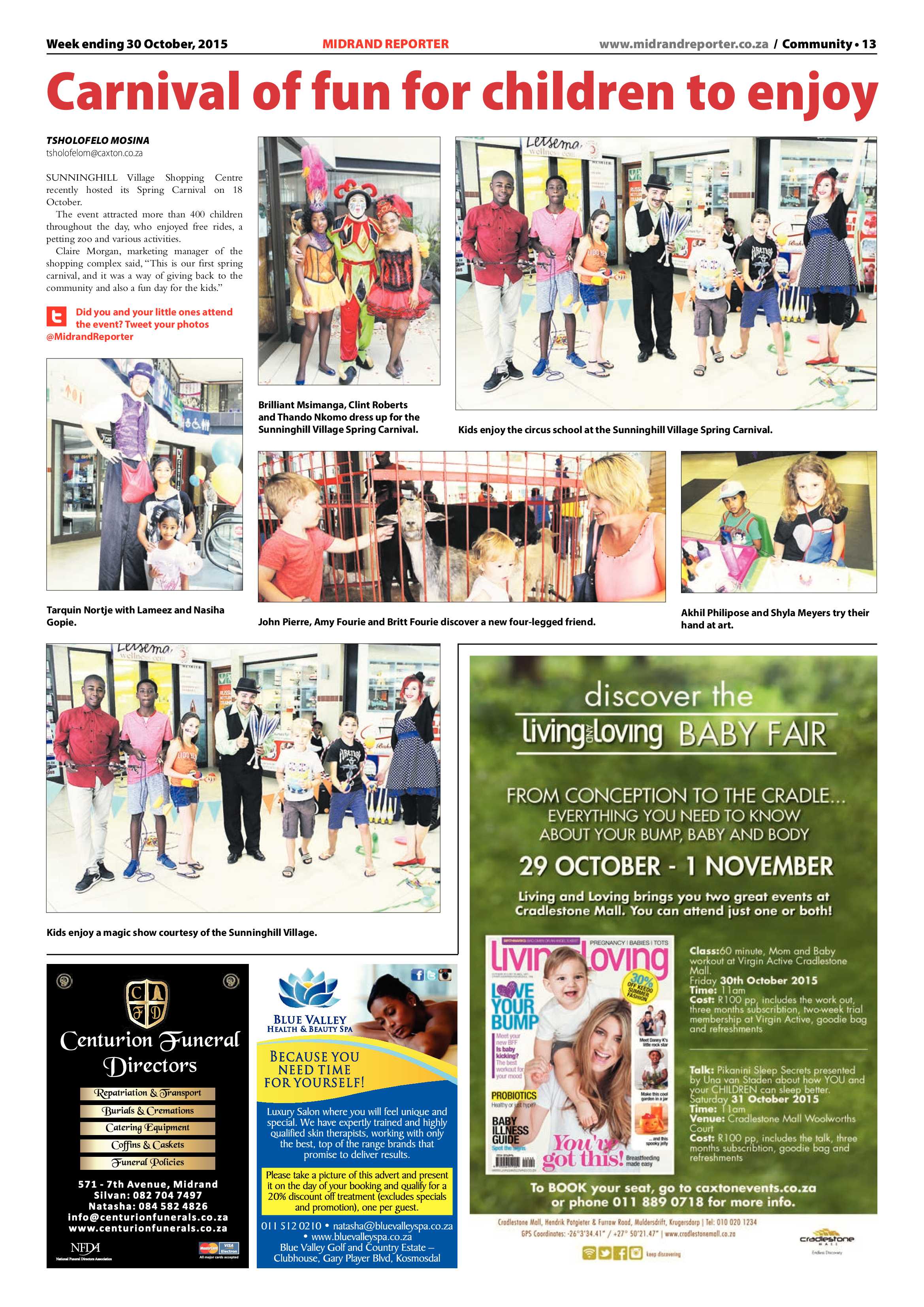 Midrand Reporter 30 October 2015 page 13