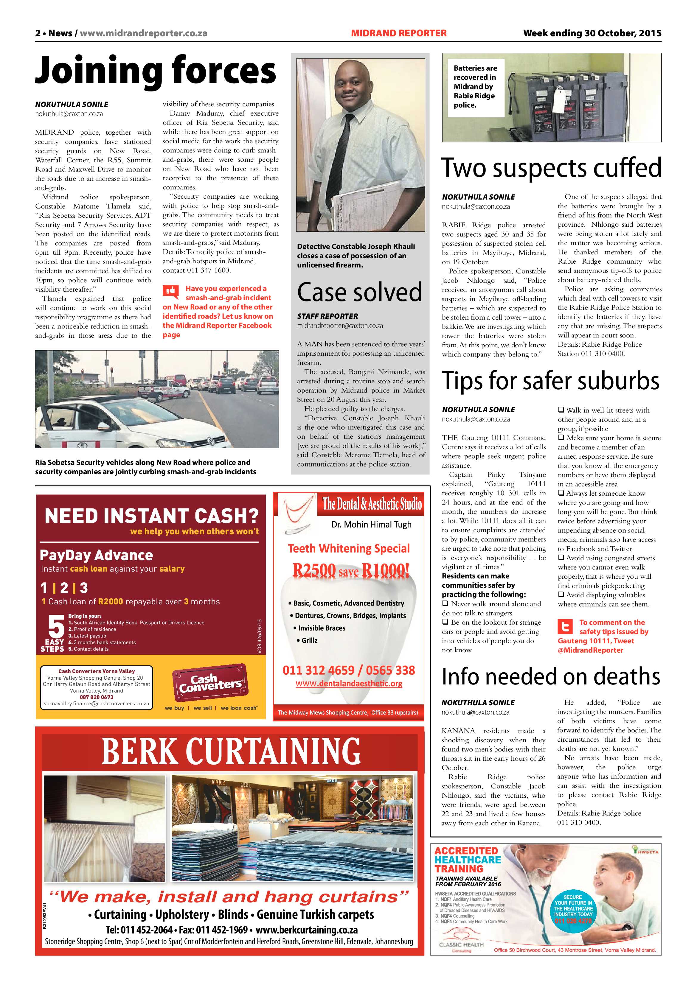 Midrand Reporter 30 October 2015 page 2
