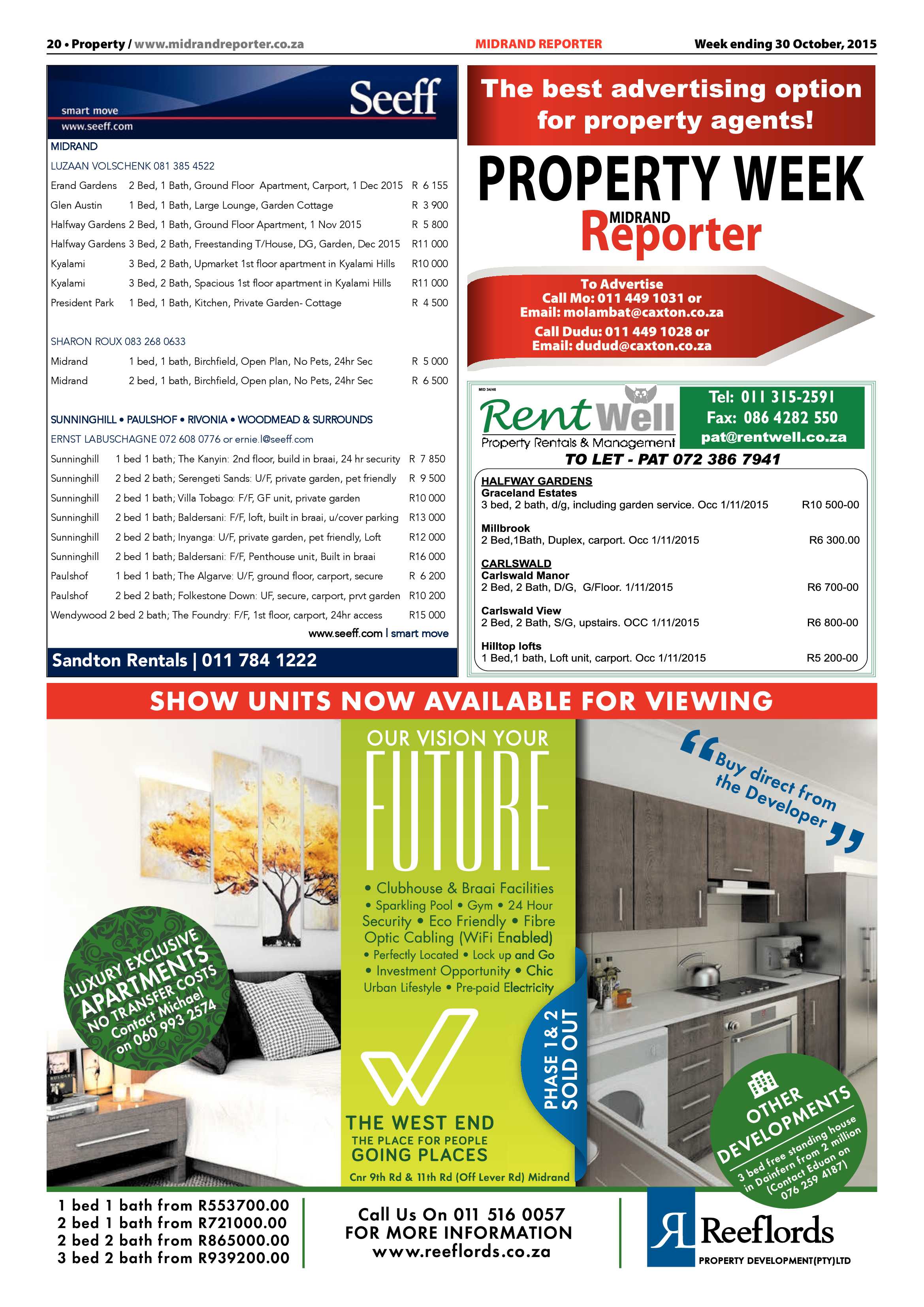 Midrand Reporter 30 October 2015 page 20