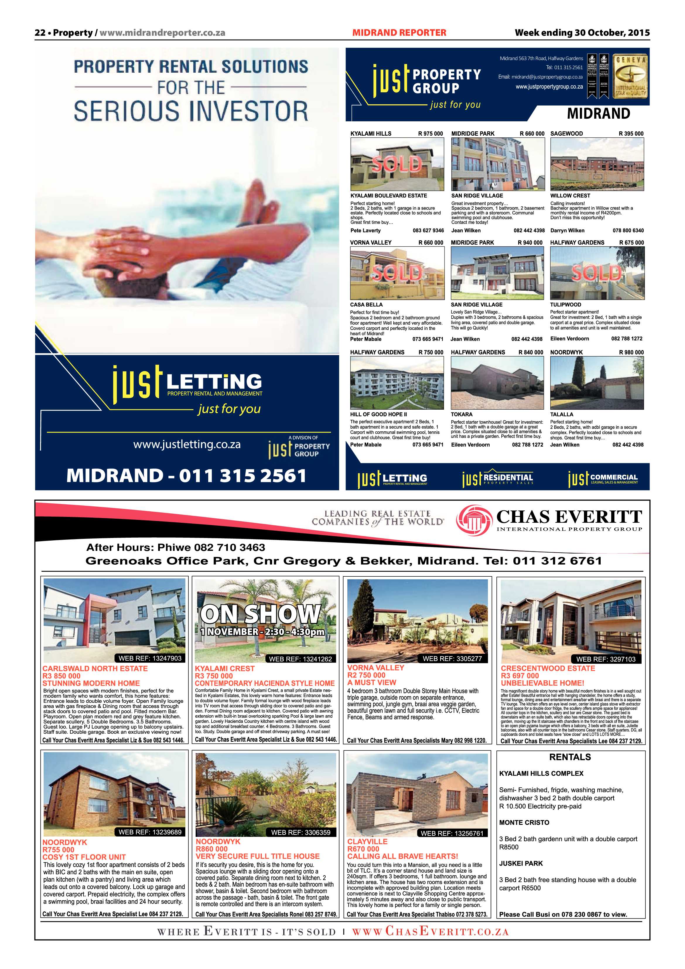 Midrand Reporter 30 October 2015 page 22