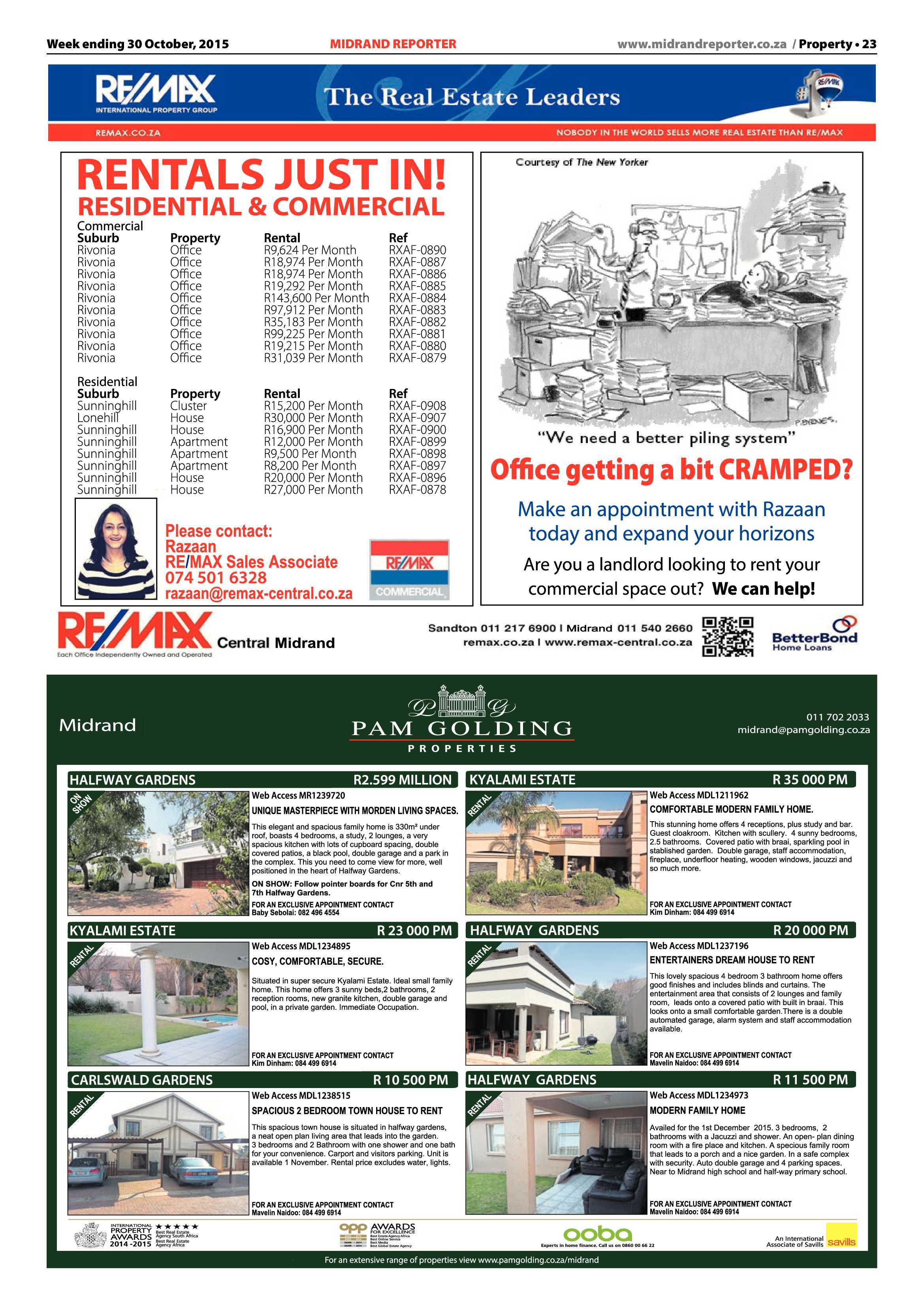 Midrand Reporter 30 October 2015 page 23