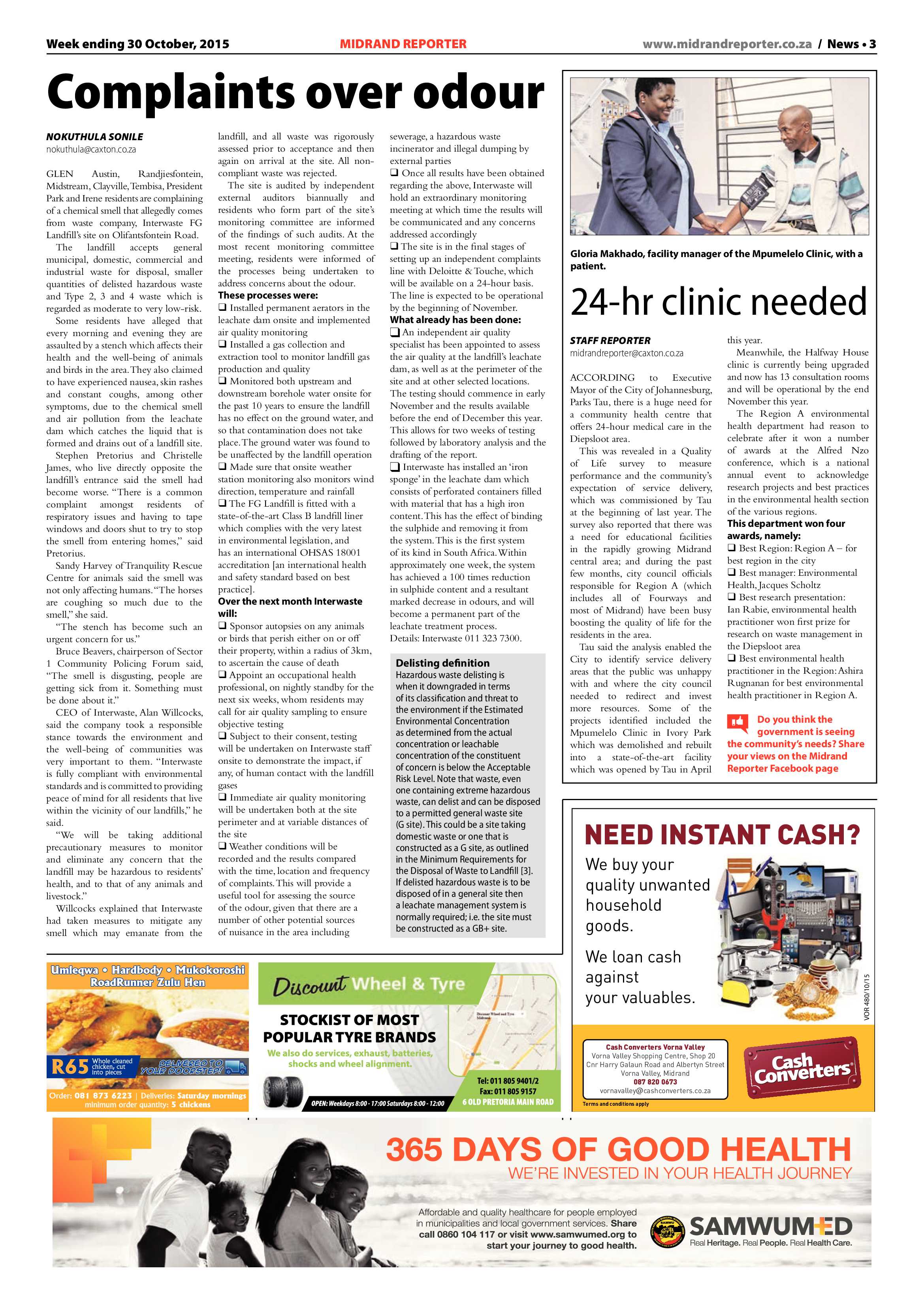 Midrand Reporter 30 October 2015 page 3