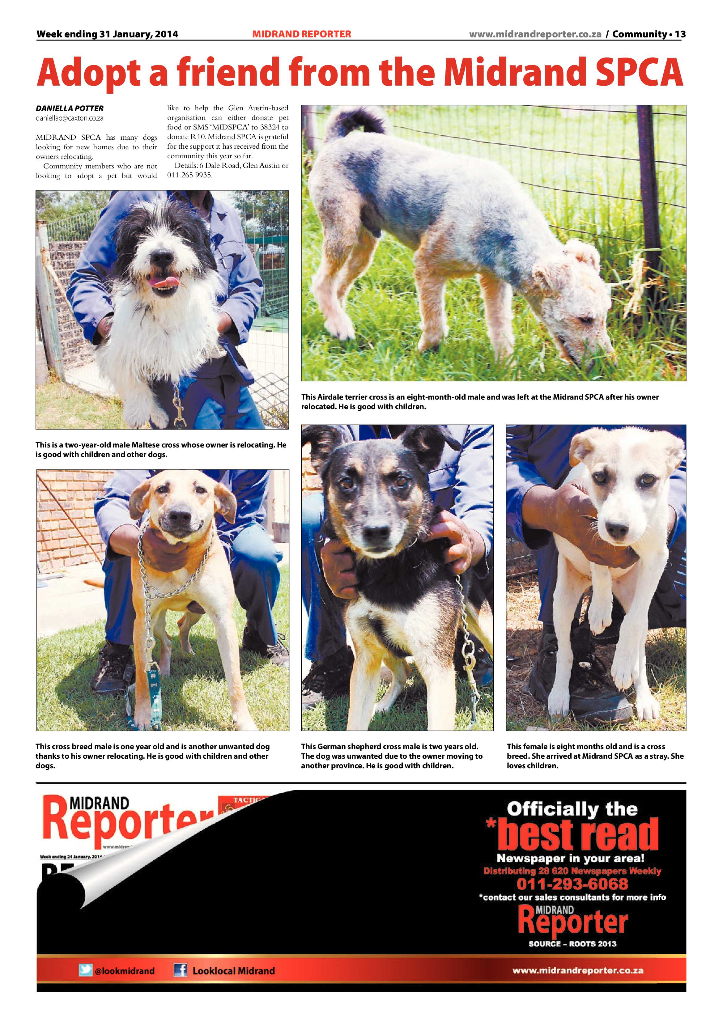 Midrand Reporter 31 January 2014 page 13