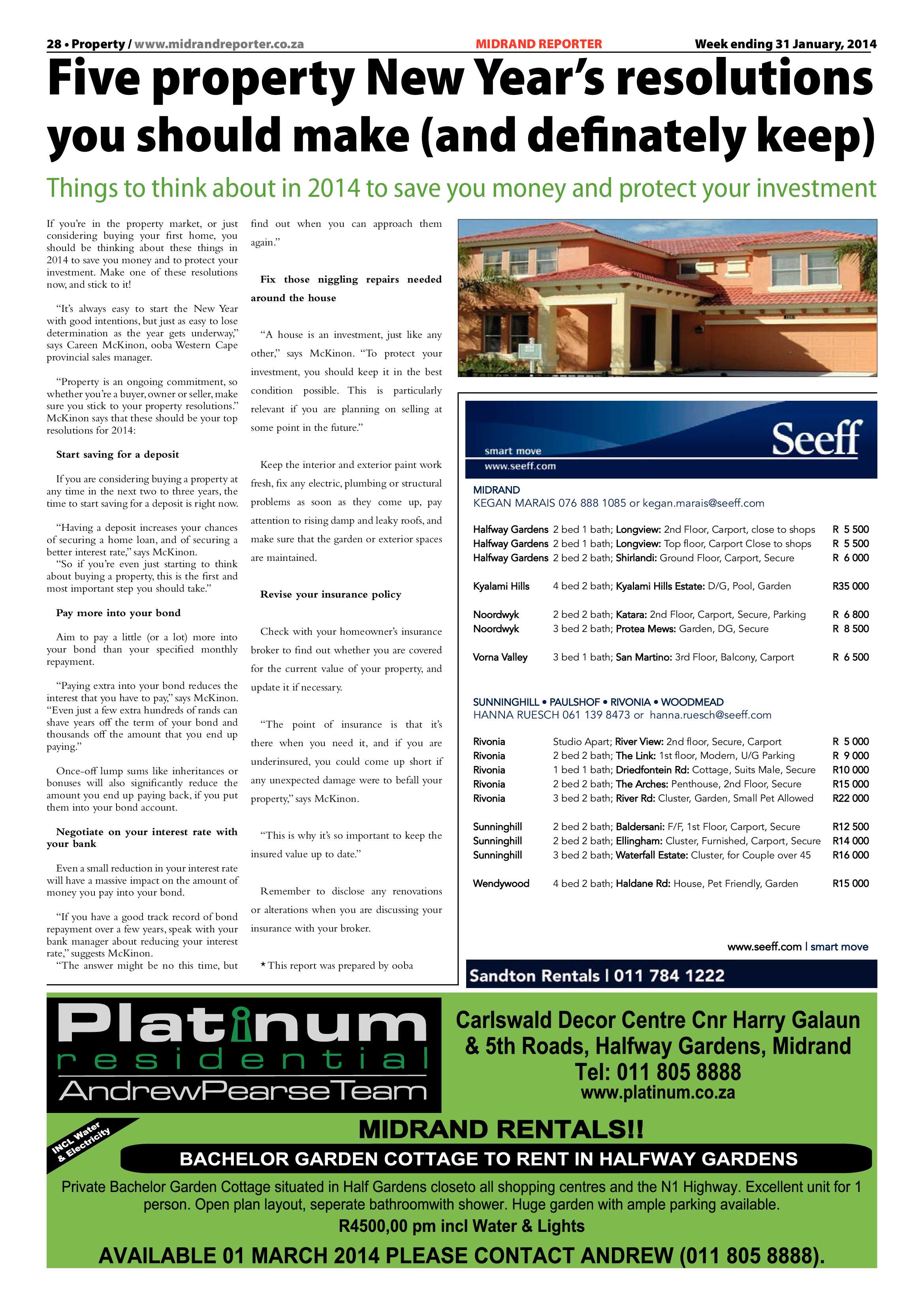 Midrand Reporter 31 January 2014 page 28