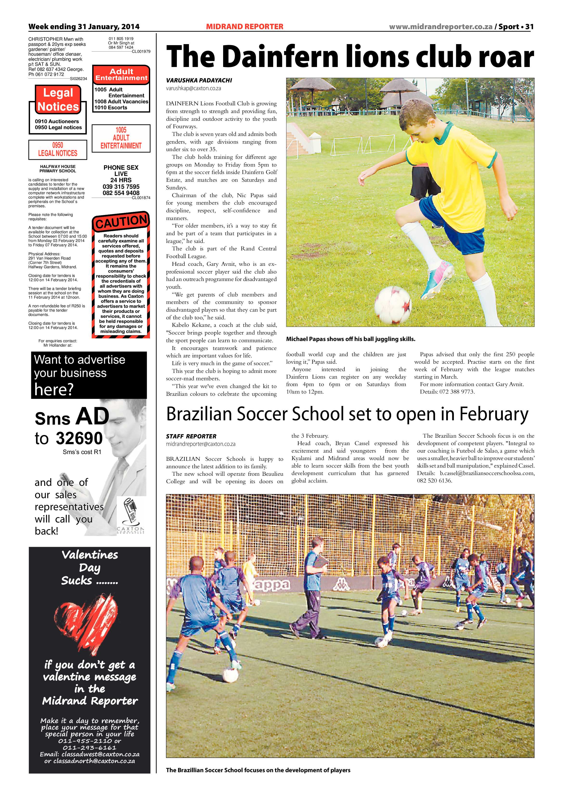 Midrand Reporter 31 January 2014 page 31