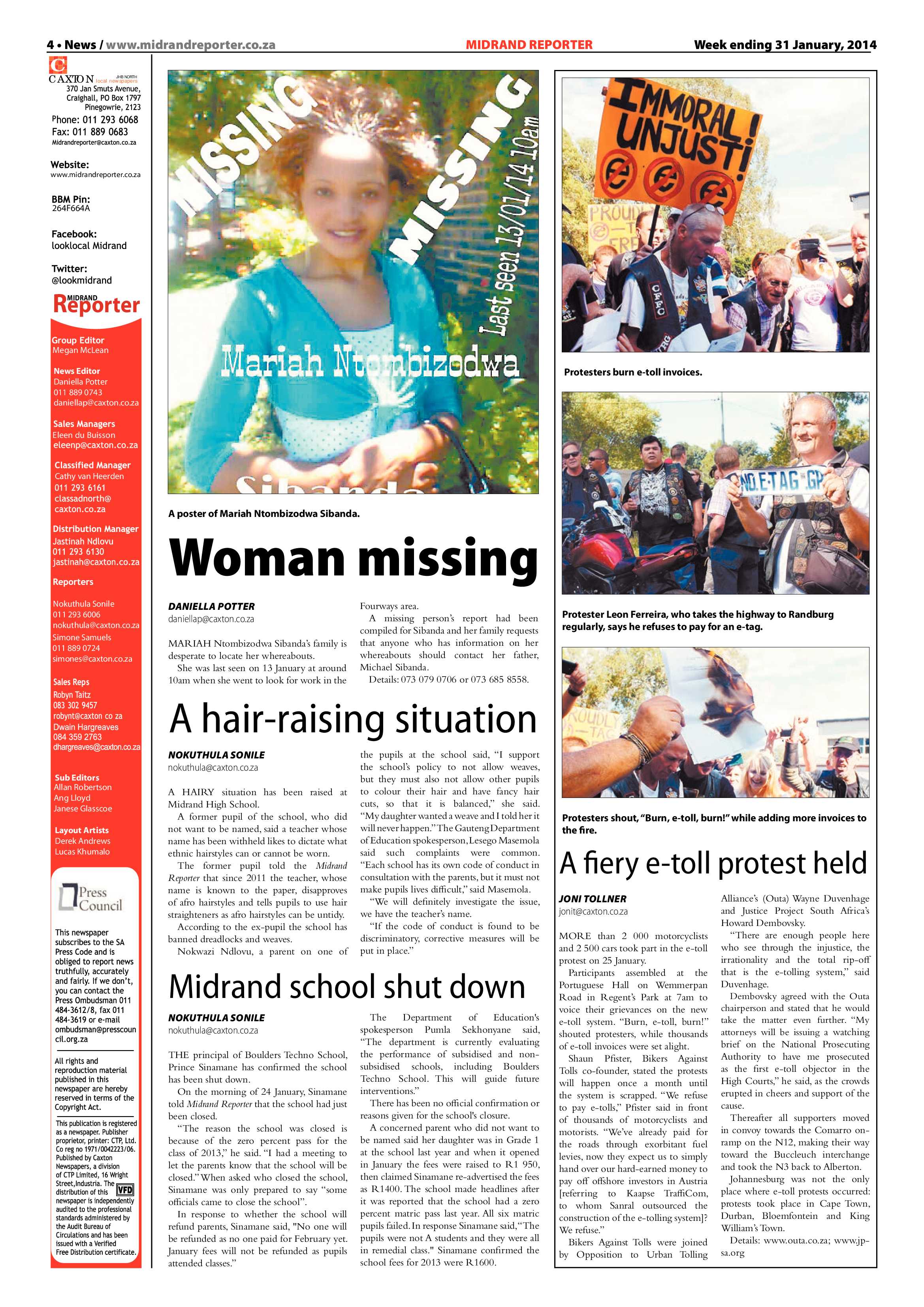 Midrand Reporter 31 January 2014 page 4