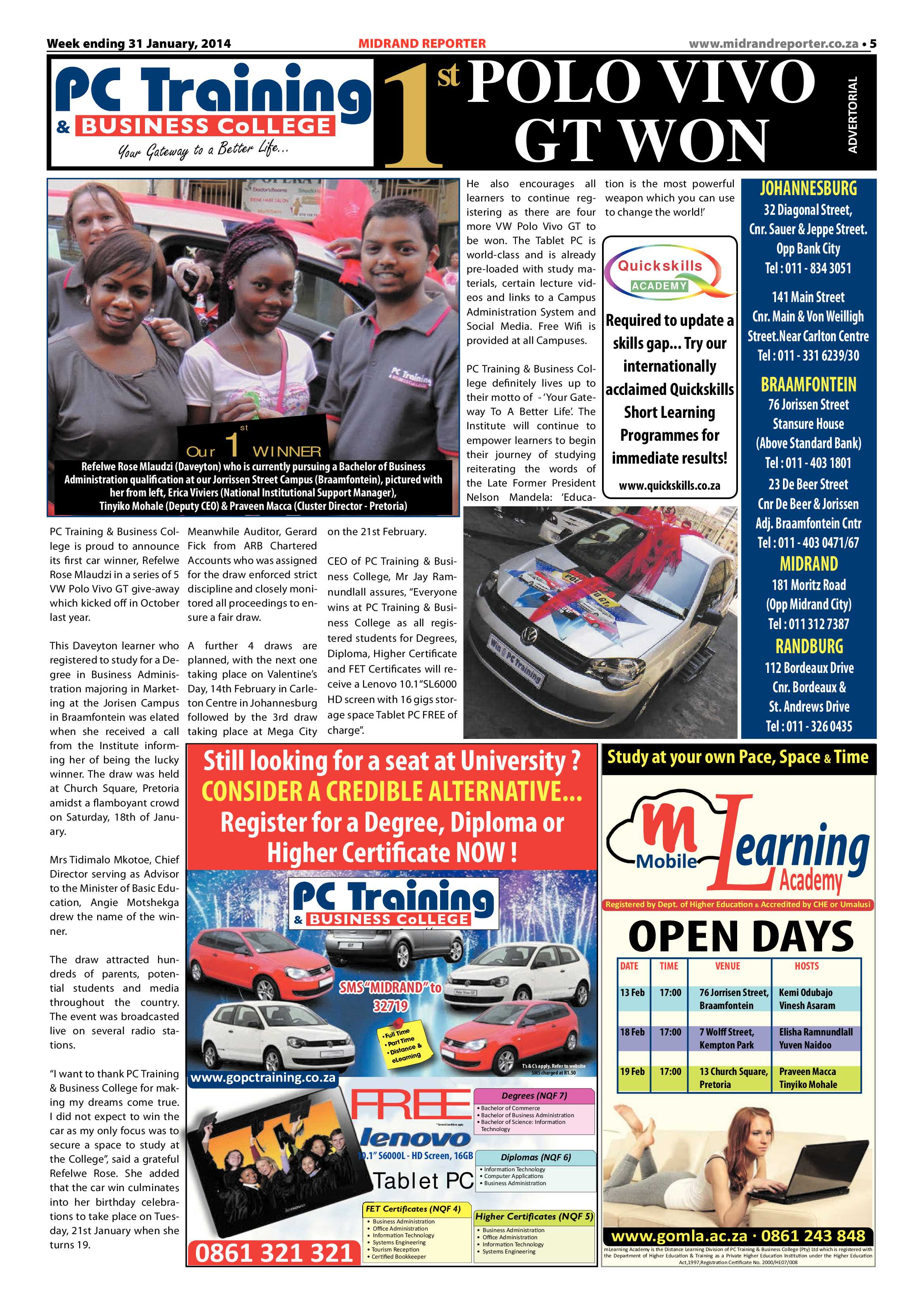 Midrand Reporter 31 January 2014 page 5