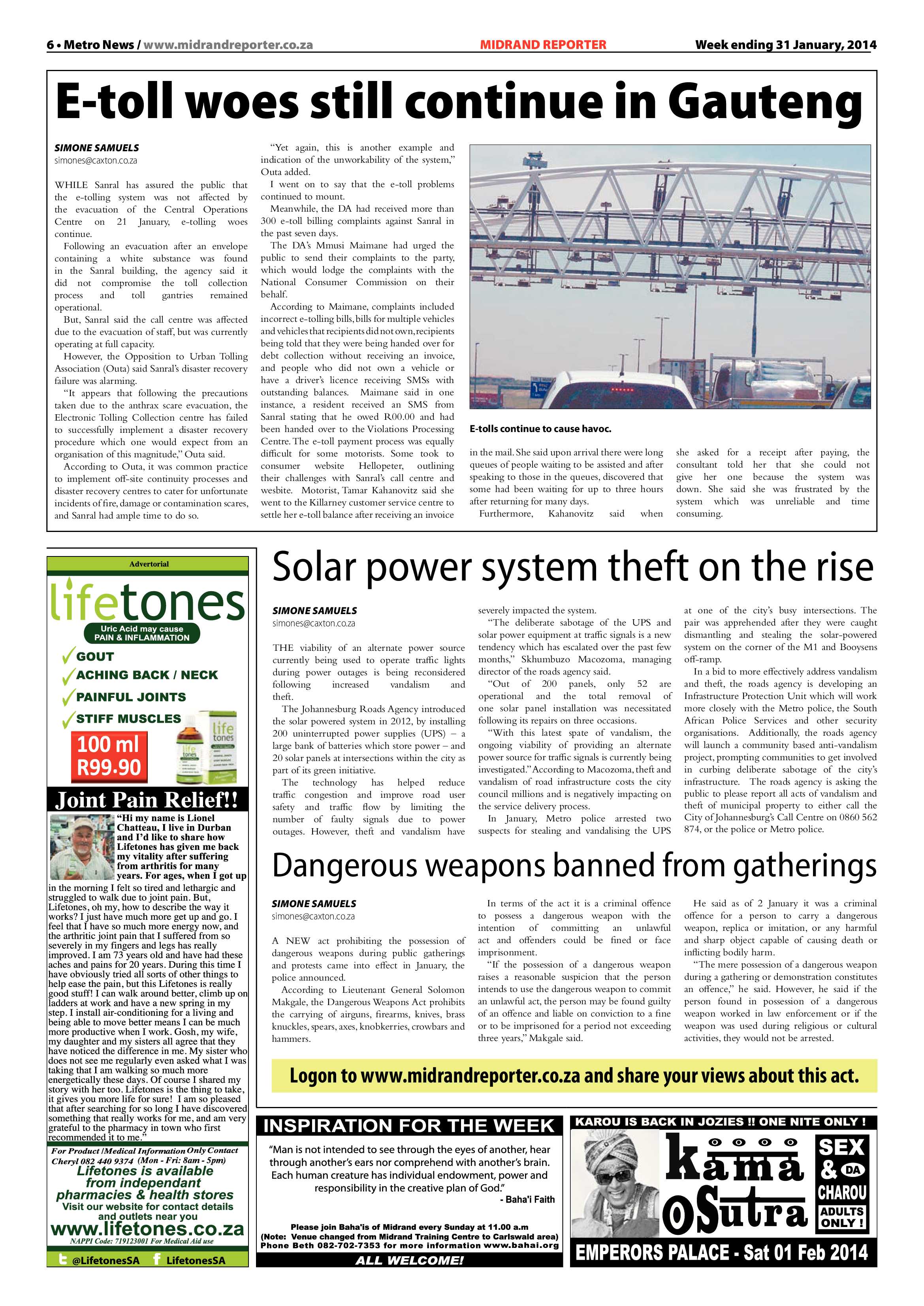 Midrand Reporter 31 January 2014 page 6