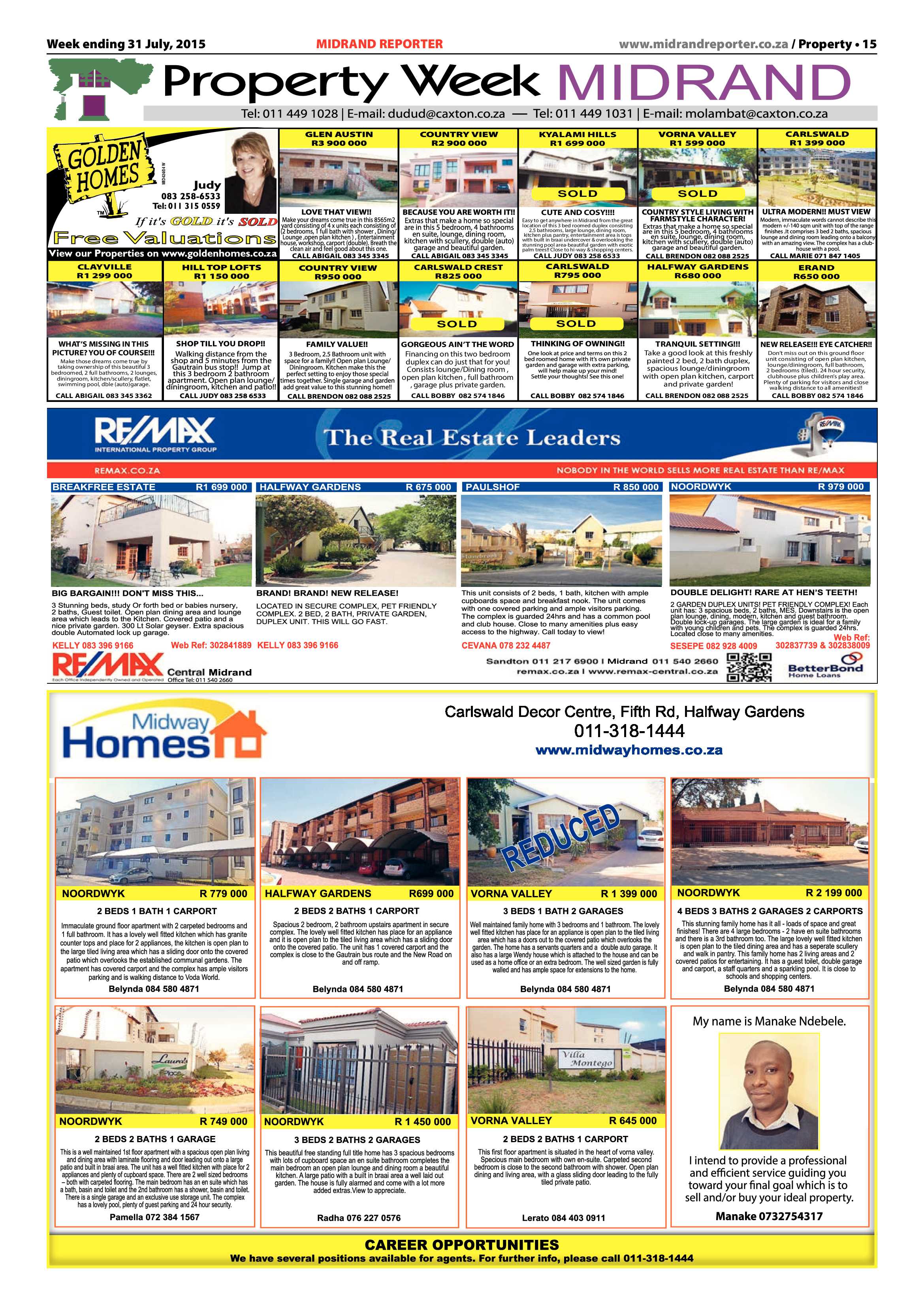 Midrand Reporter 31 July 2015 page 15