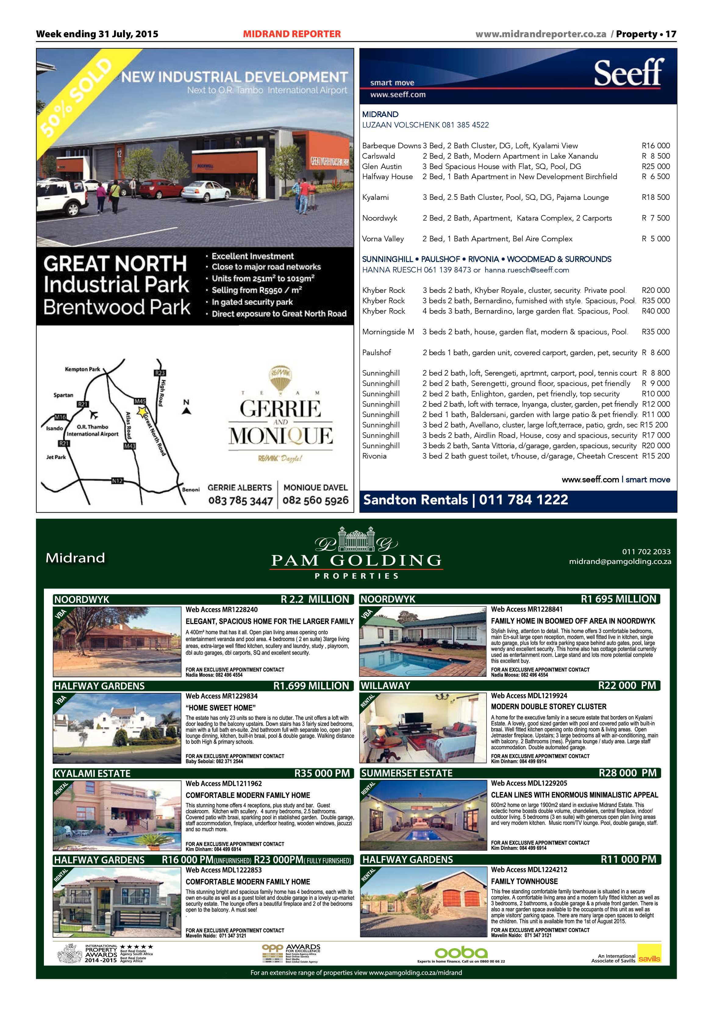 Midrand Reporter 31 July 2015 page 17