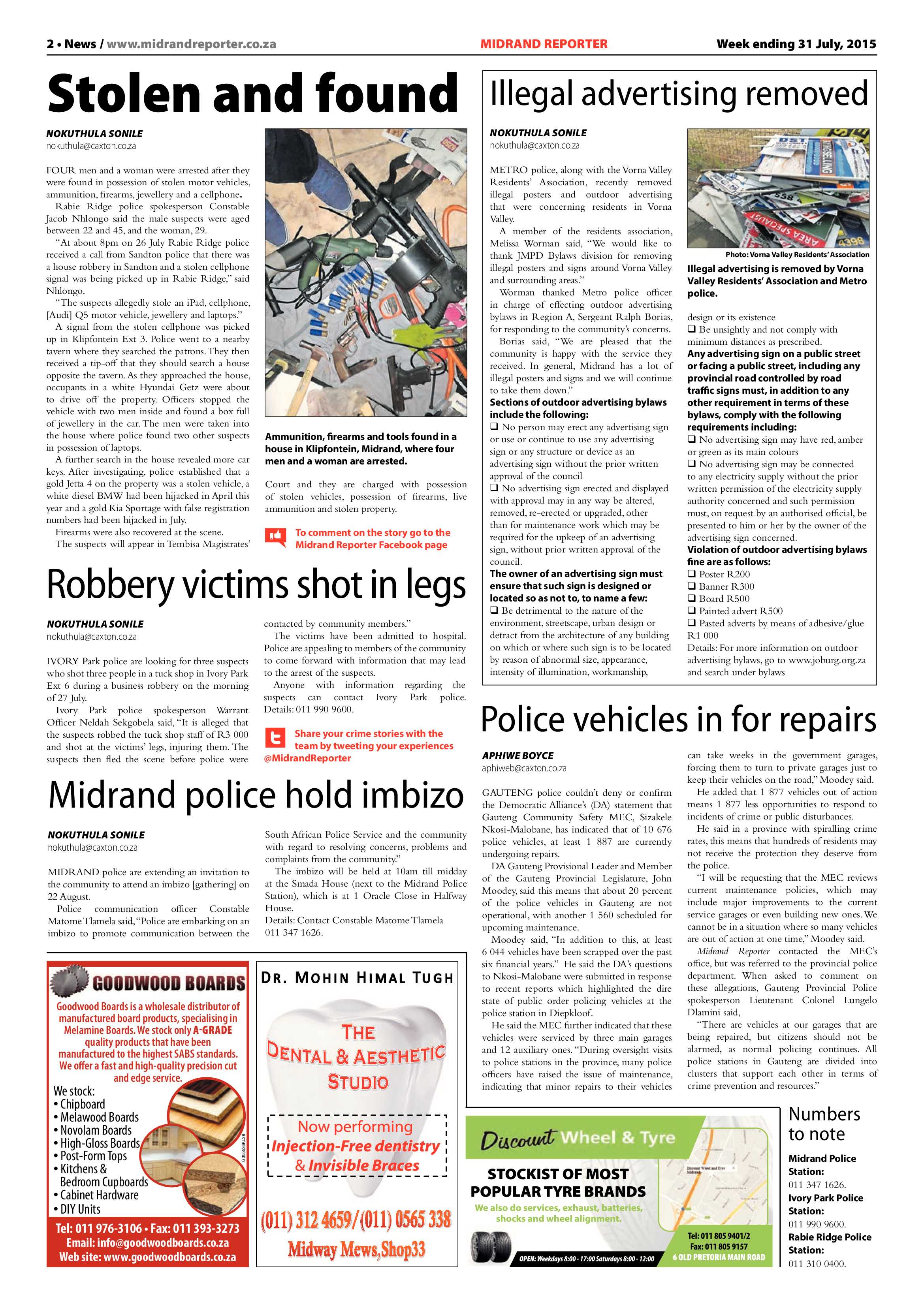 Midrand Reporter 31 July 2015 page 2