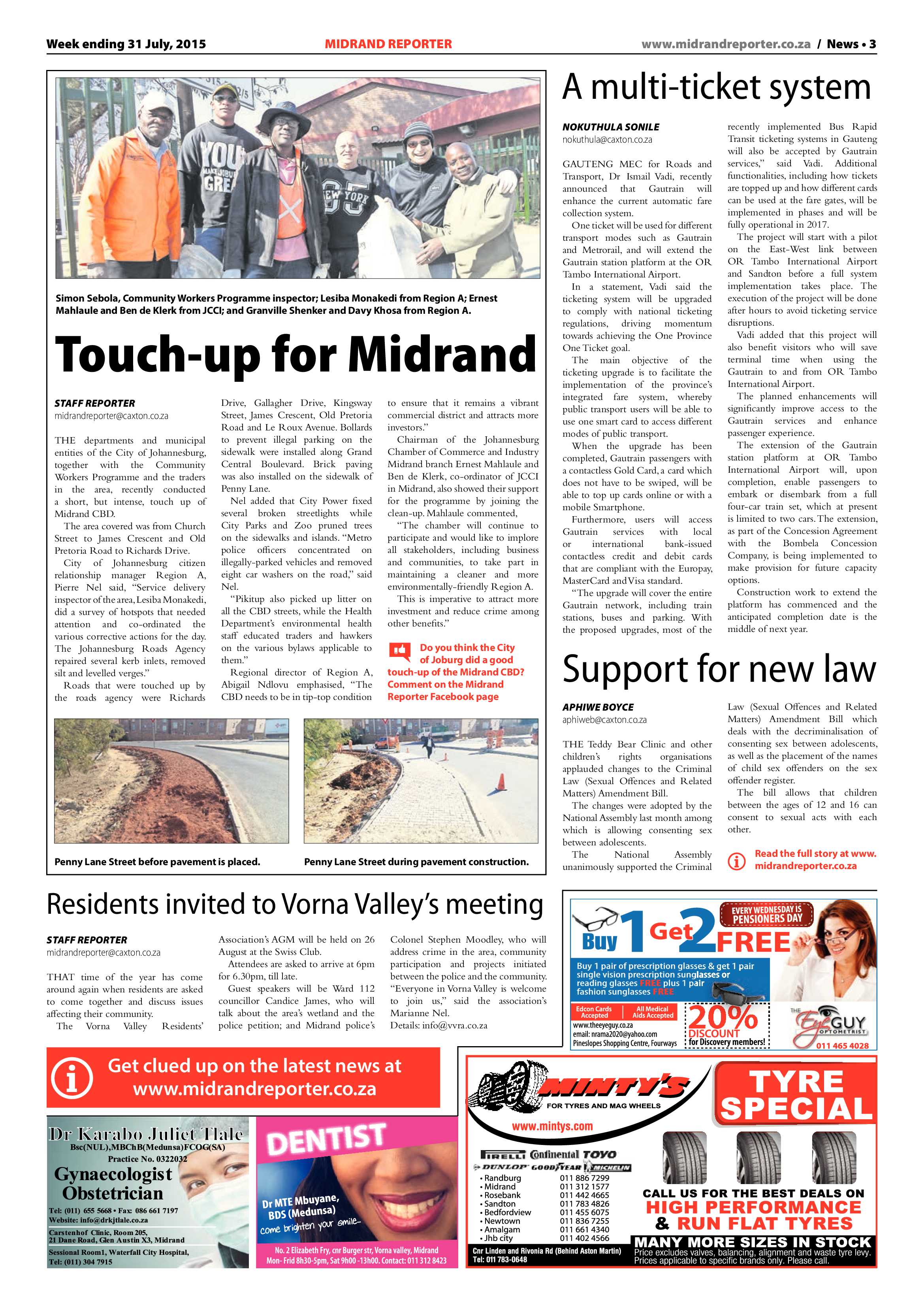 Midrand Reporter 31 July 2015 page 3