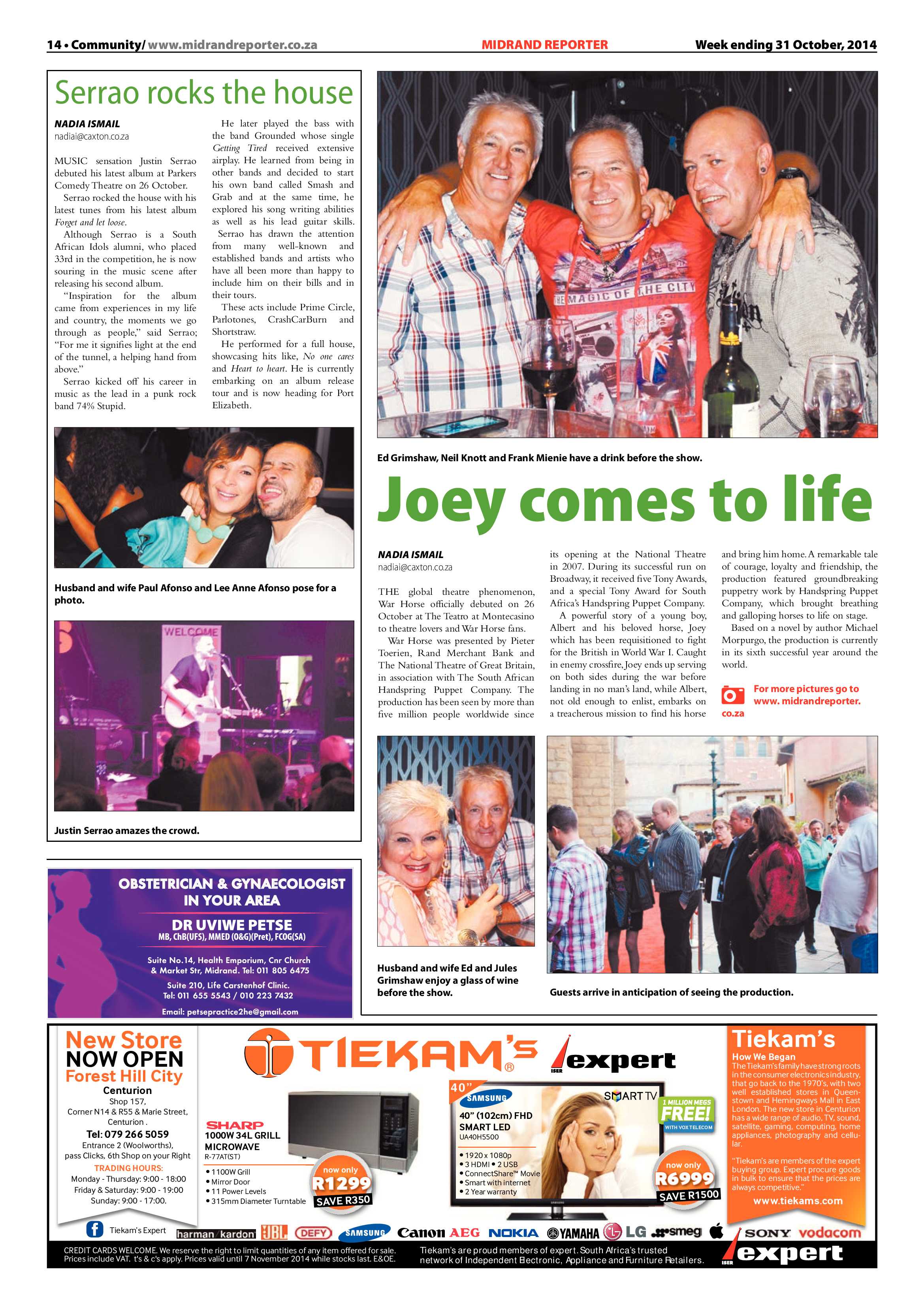 Midrand Reporter 31 October 2014 page 14