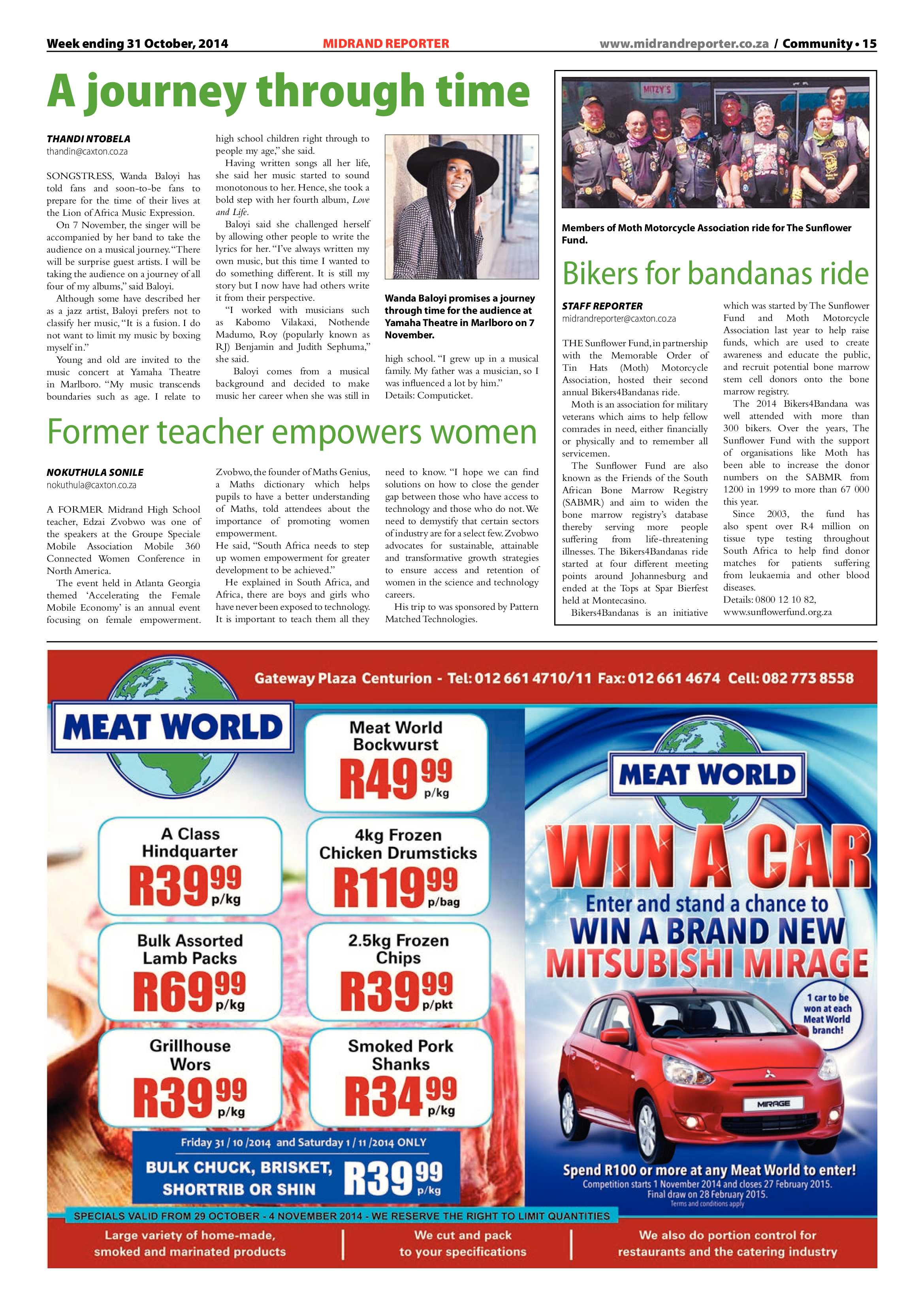 Midrand Reporter 31 October 2014 page 15