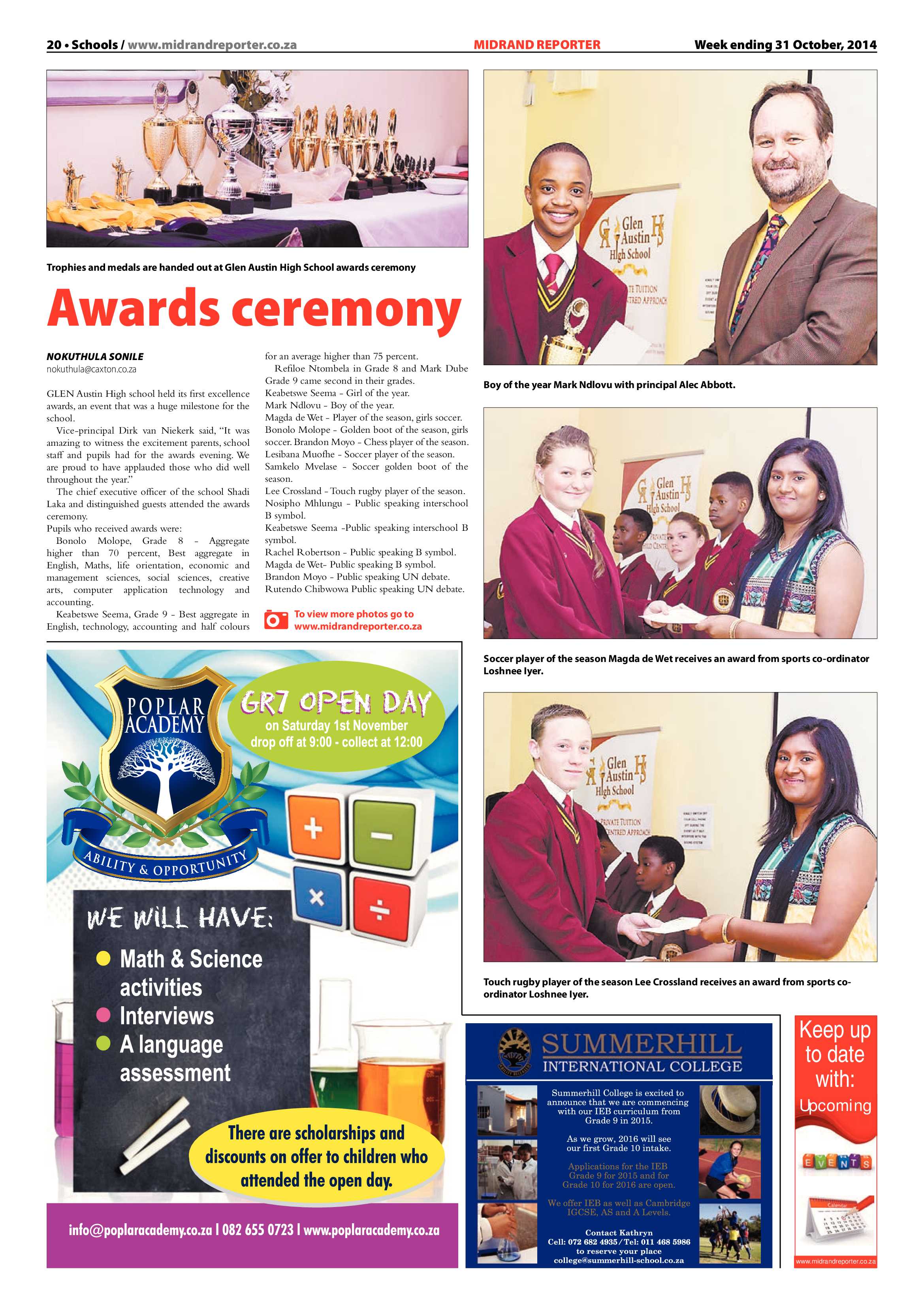 Midrand Reporter 31 October 2014 page 20