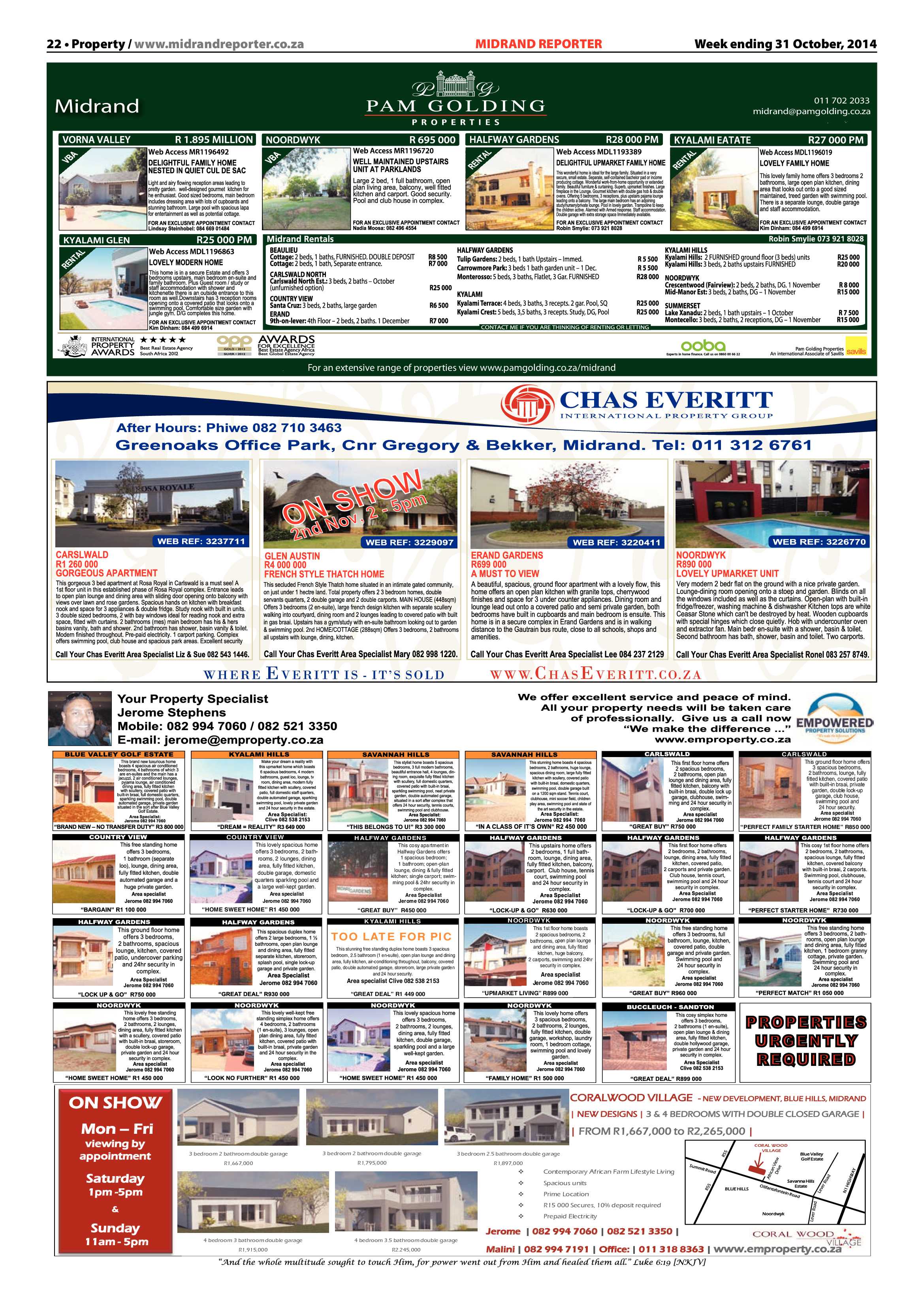 Midrand Reporter 31 October 2014 page 22