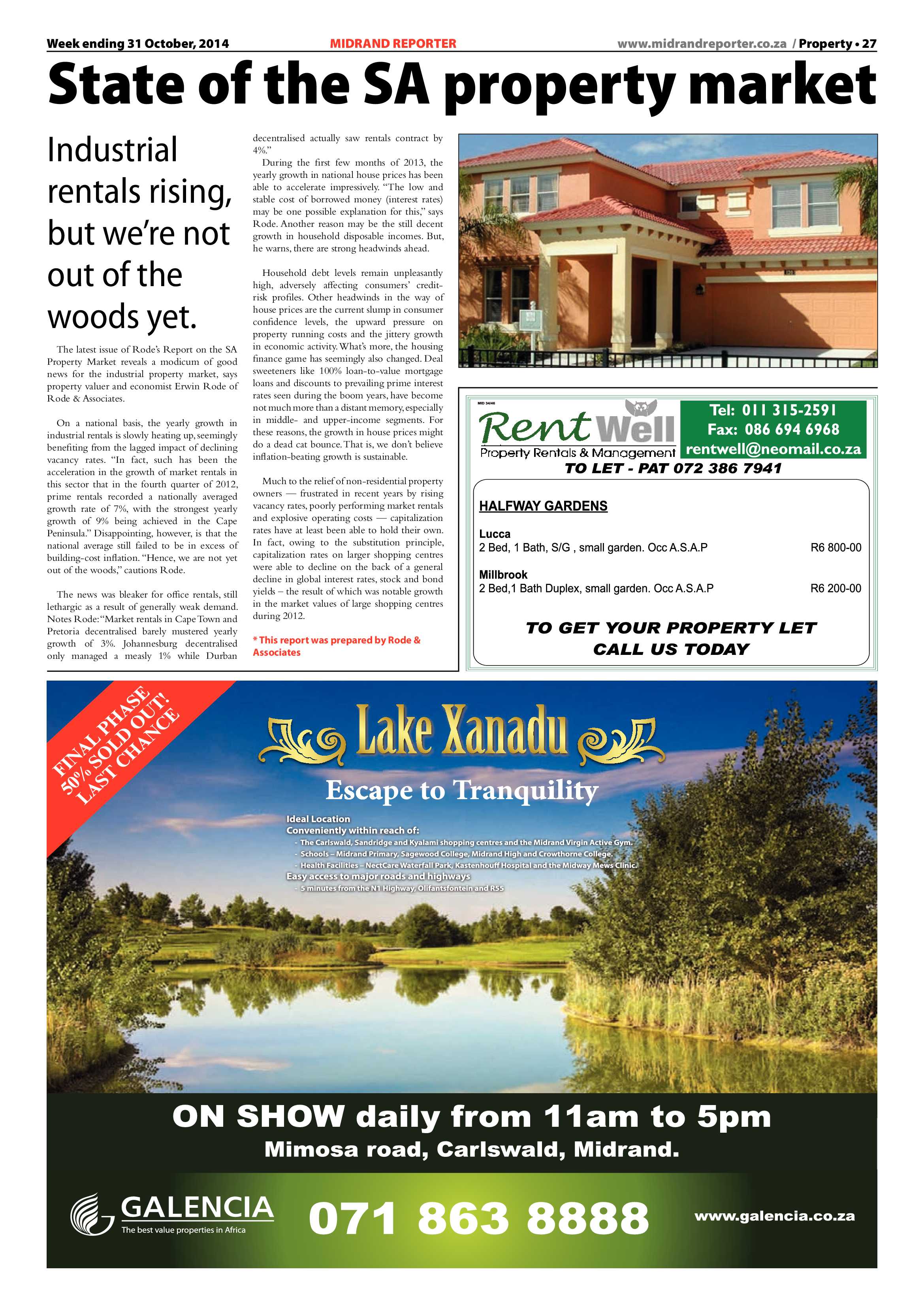 Midrand Reporter 31 October 2014 page 27