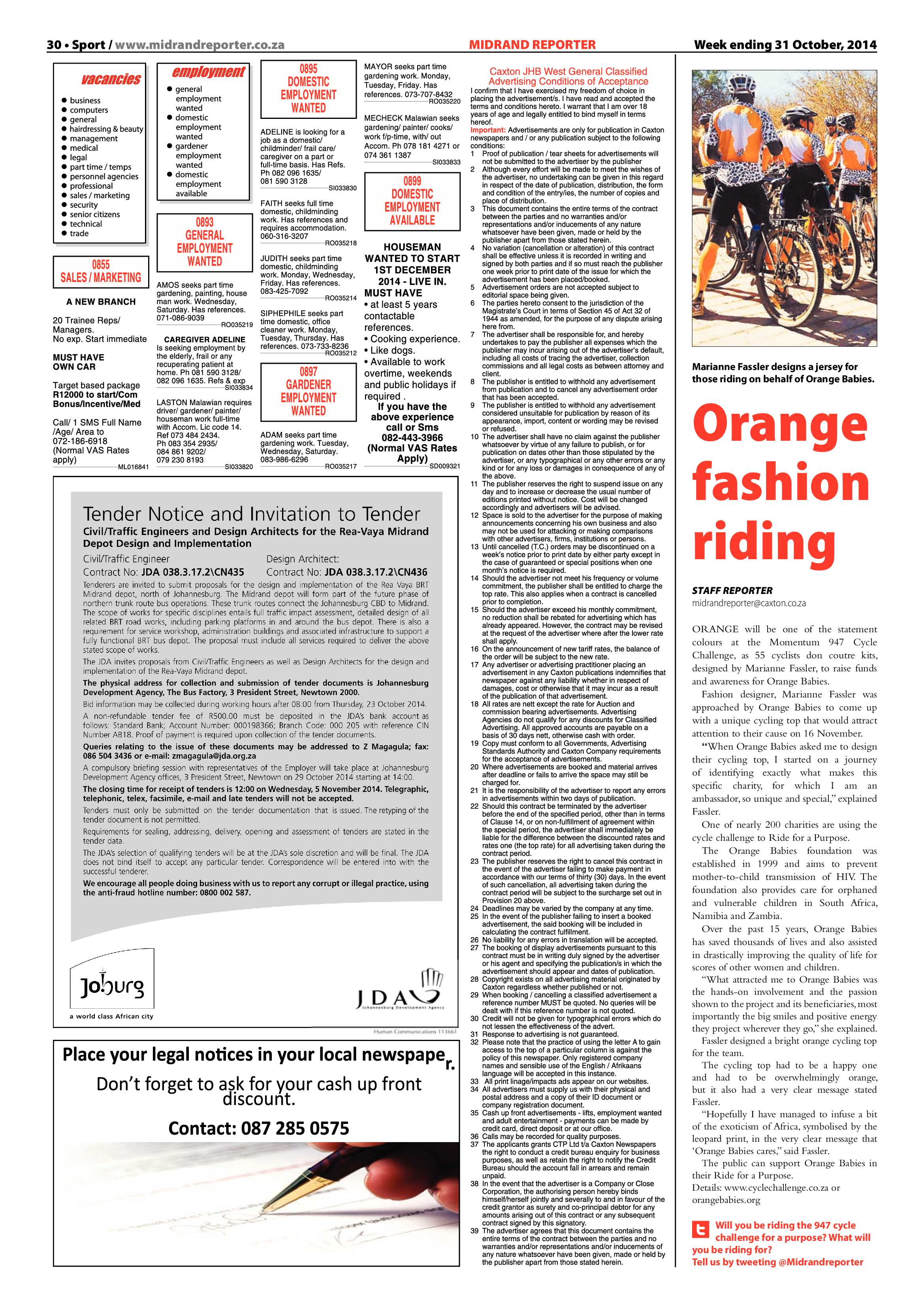 Midrand Reporter 31 October 2014 page 30