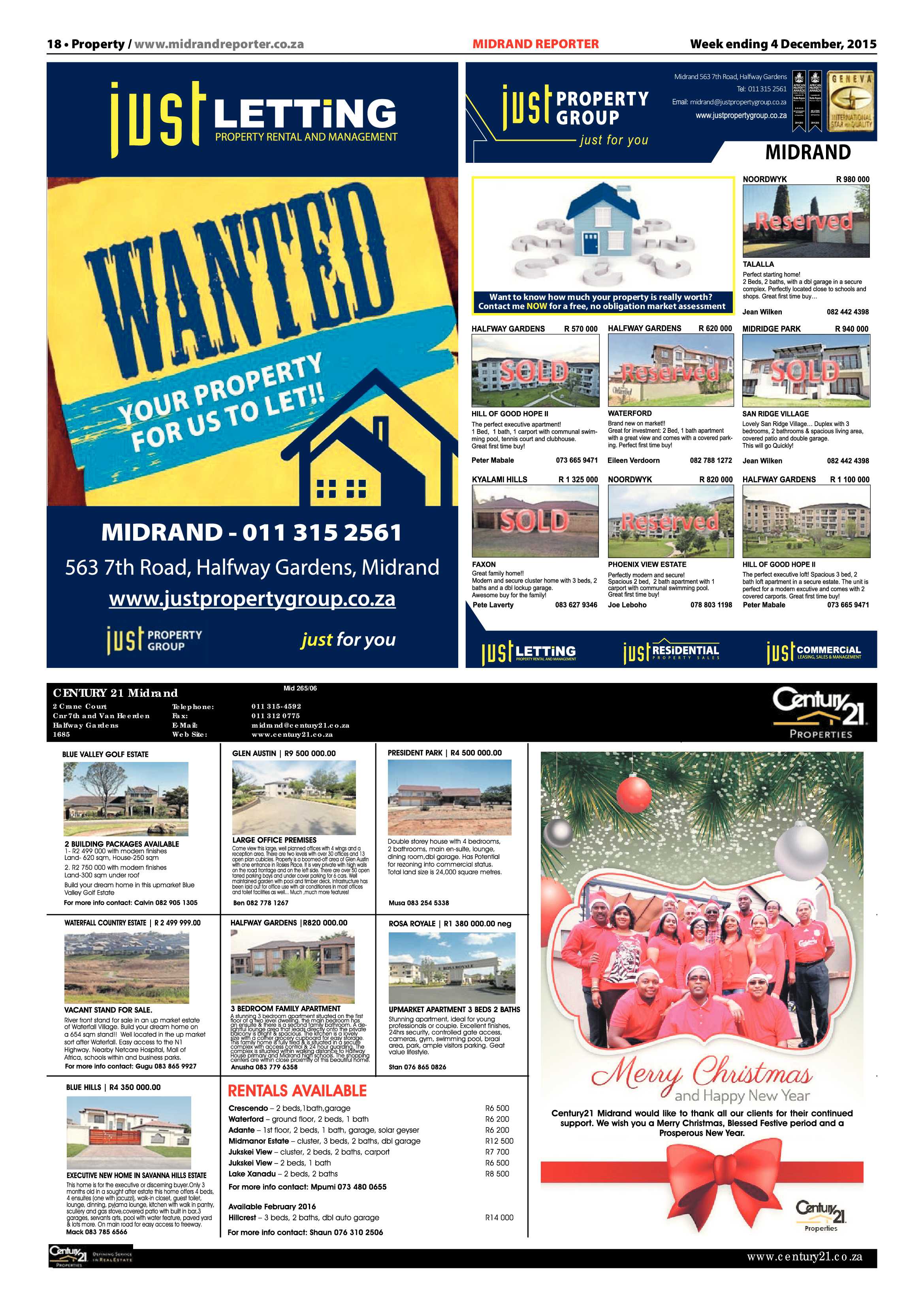 Midrand Reporter 4 December 2015 page 18