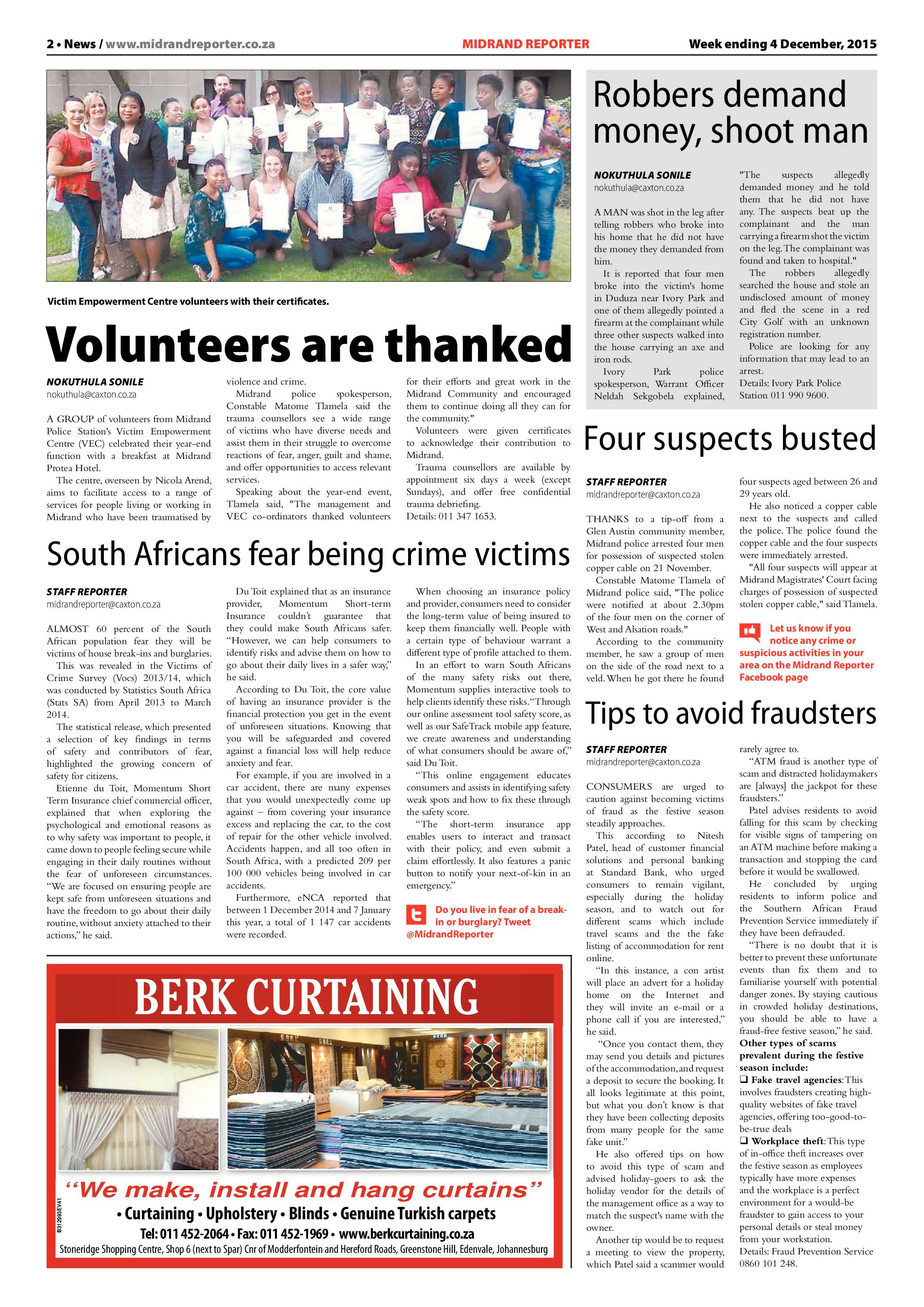 Midrand Reporter 4 December 2015 page 2