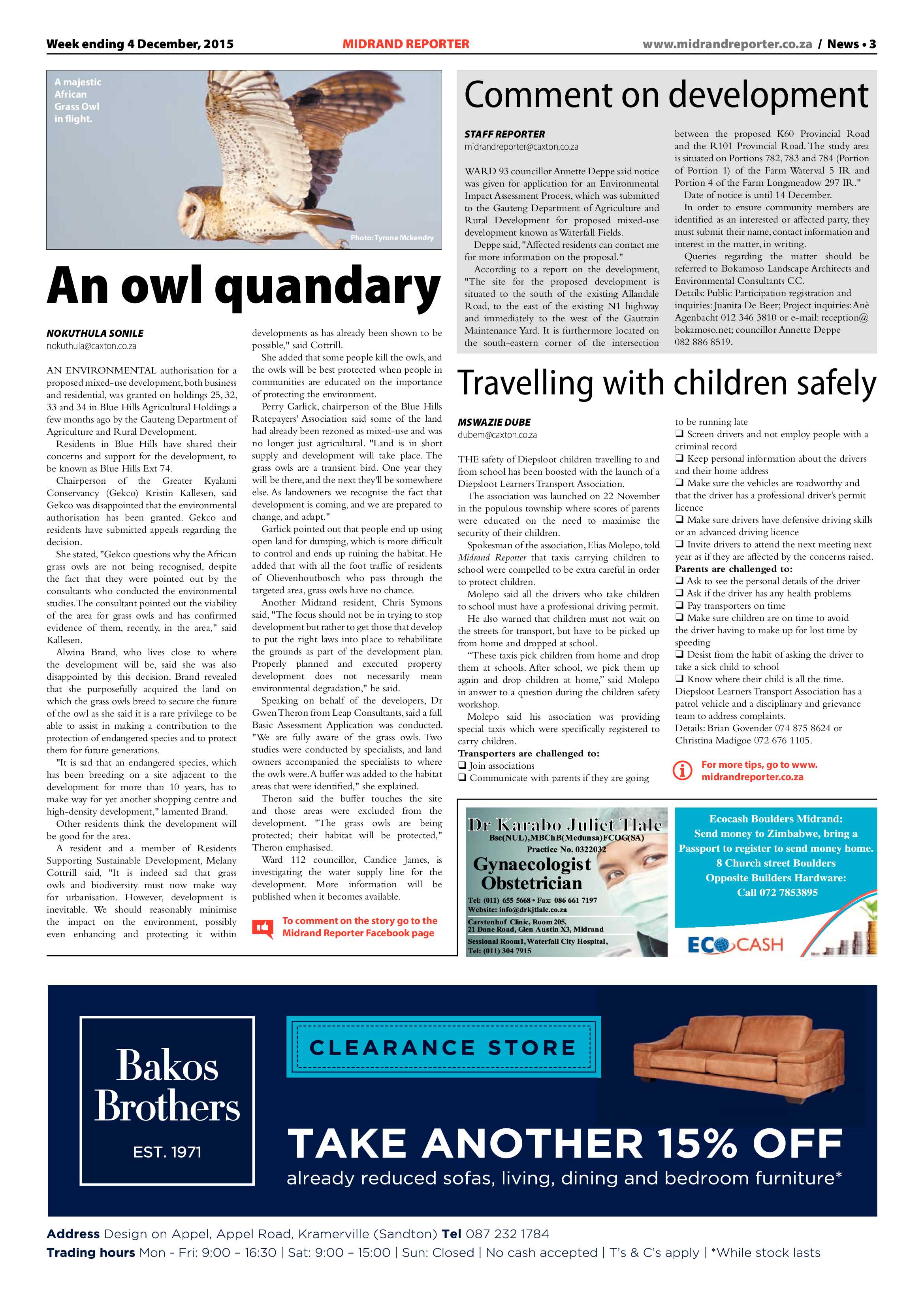 Midrand Reporter 4 December 2015 page 3