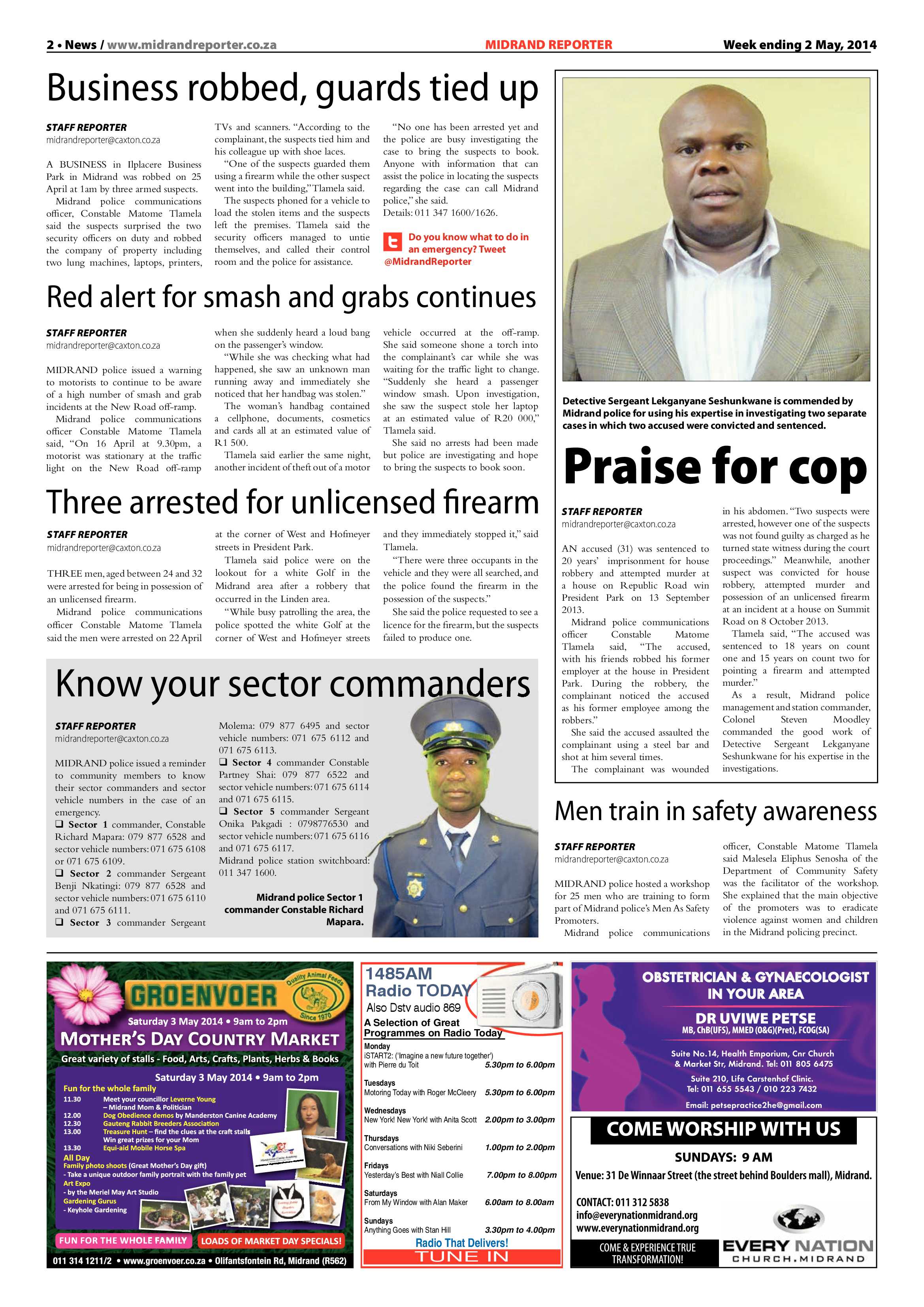 Midrand Reporter, 02 May 2014 page 2