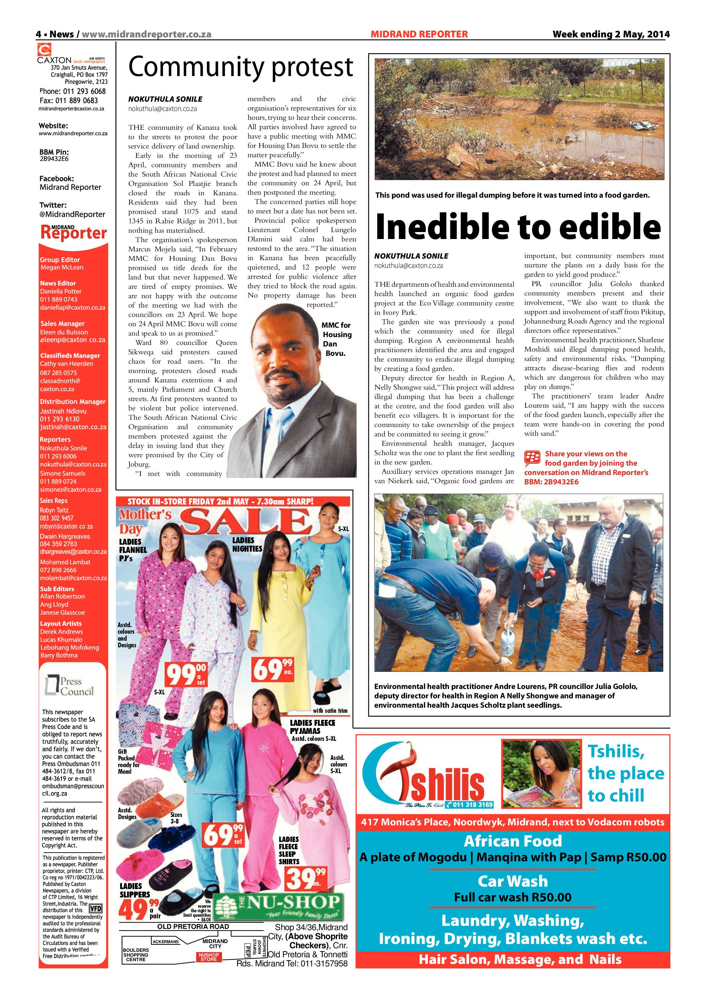 Midrand Reporter, 02 May 2014 page 4