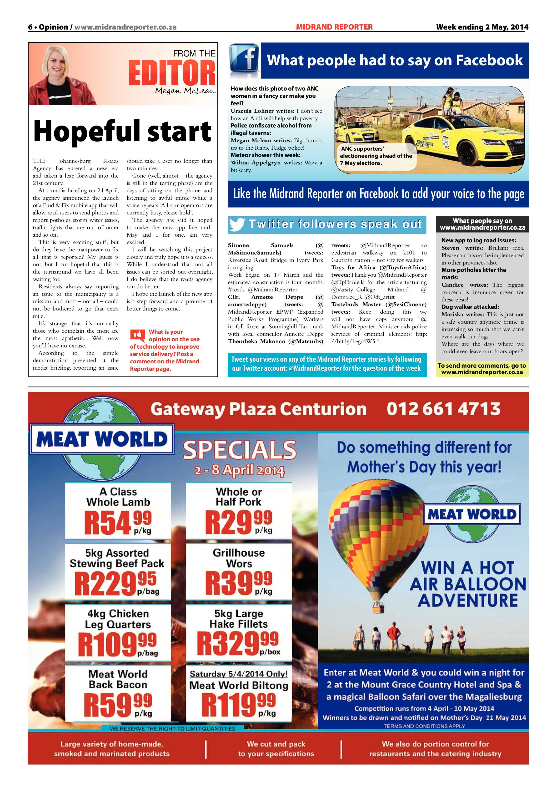 Midrand Reporter, 02 May 2014 page 6