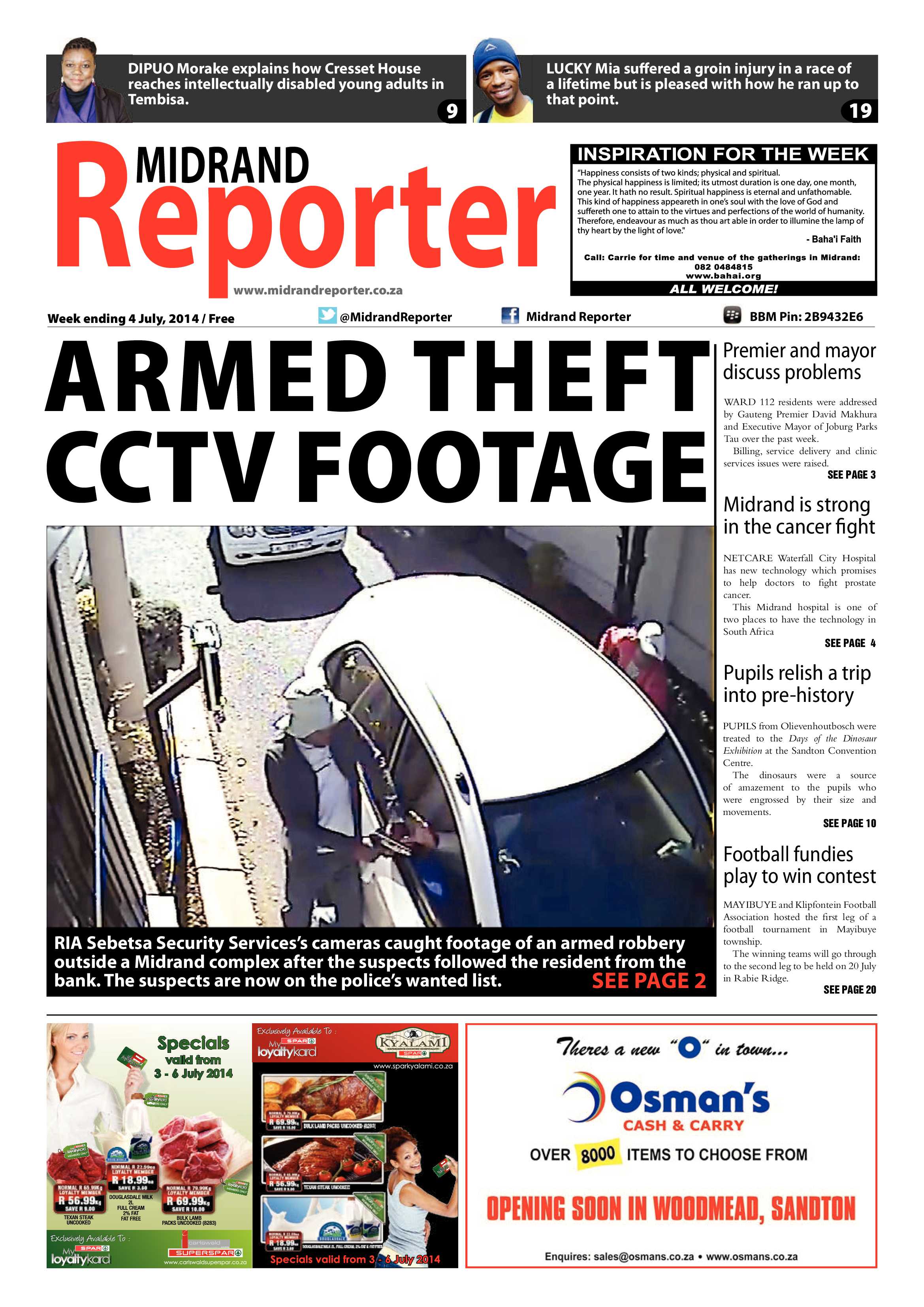 Midrand Reporter, 04 July 2014 page 1