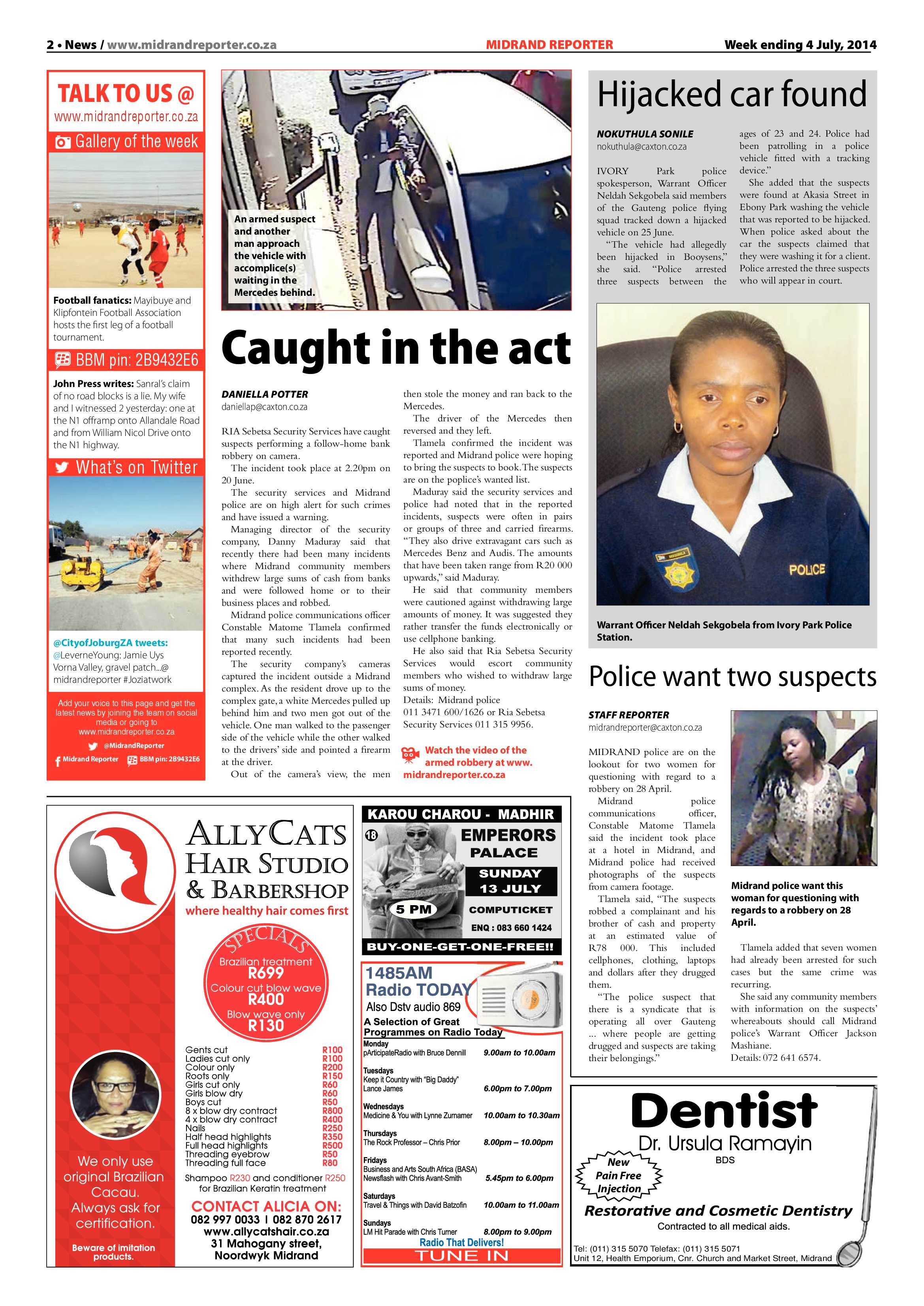 Midrand Reporter, 04 July 2014 page 2