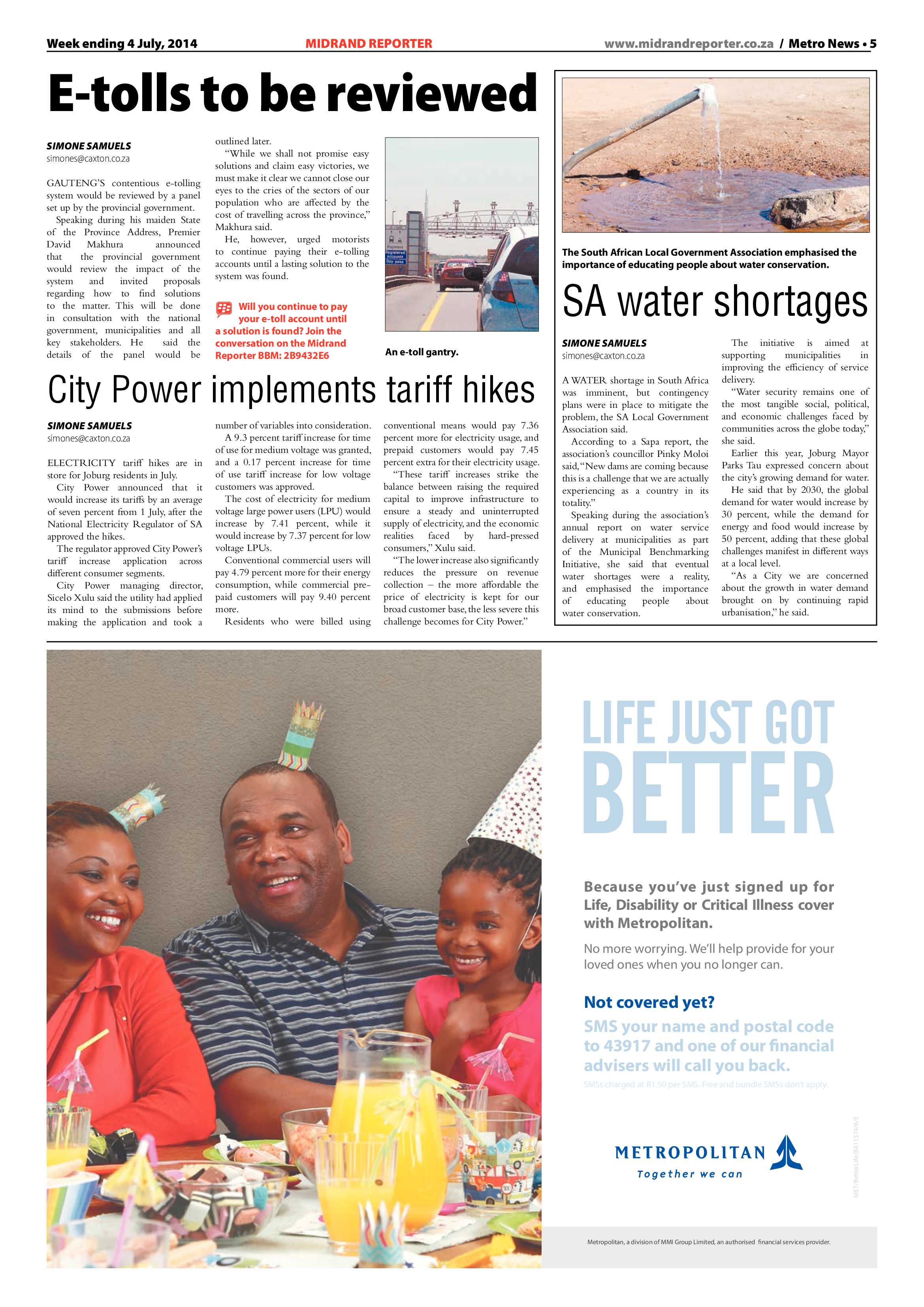 Midrand Reporter, 04 July 2014 page 5