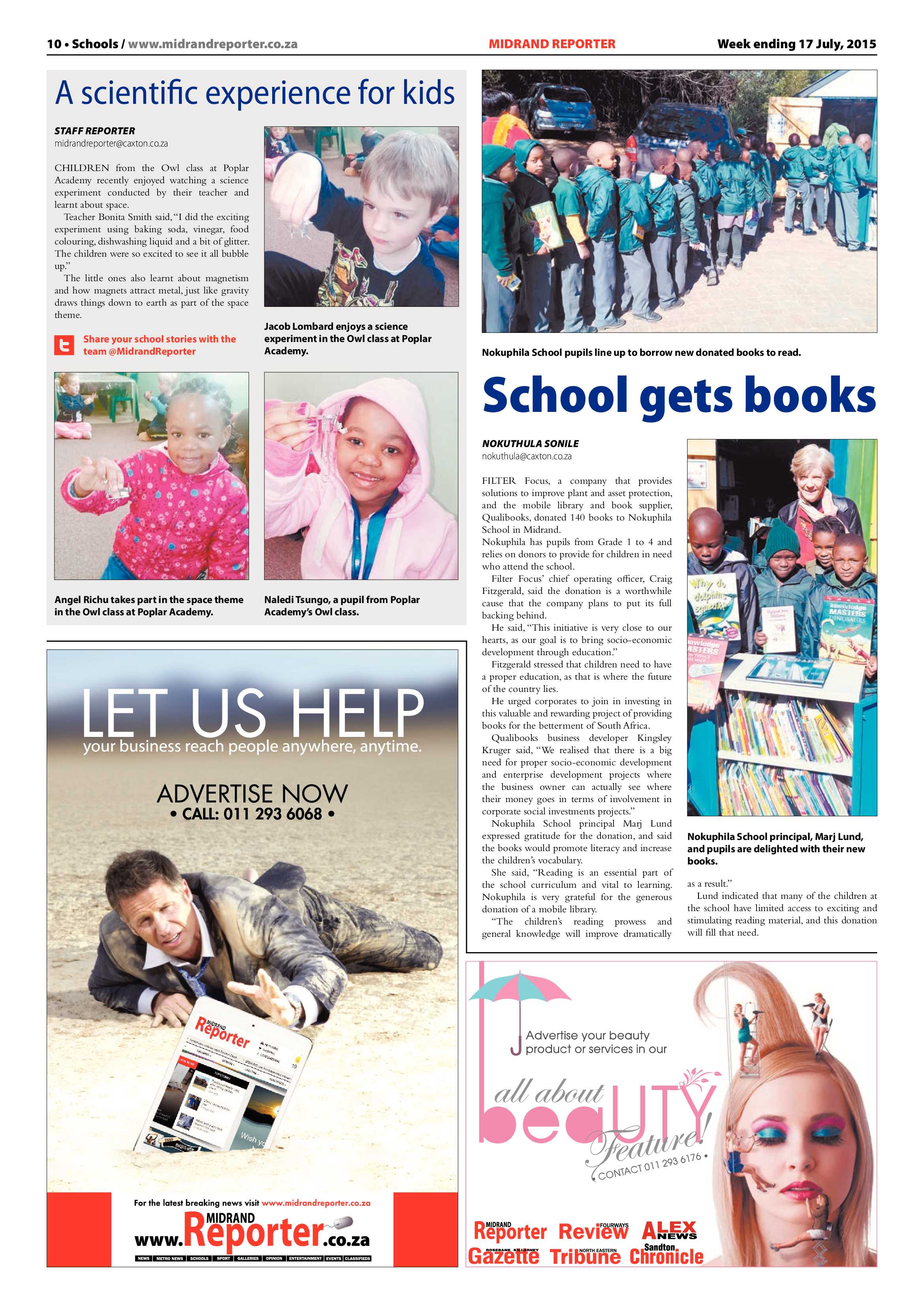 Midrand Reporter, 17 July 2015 page 10