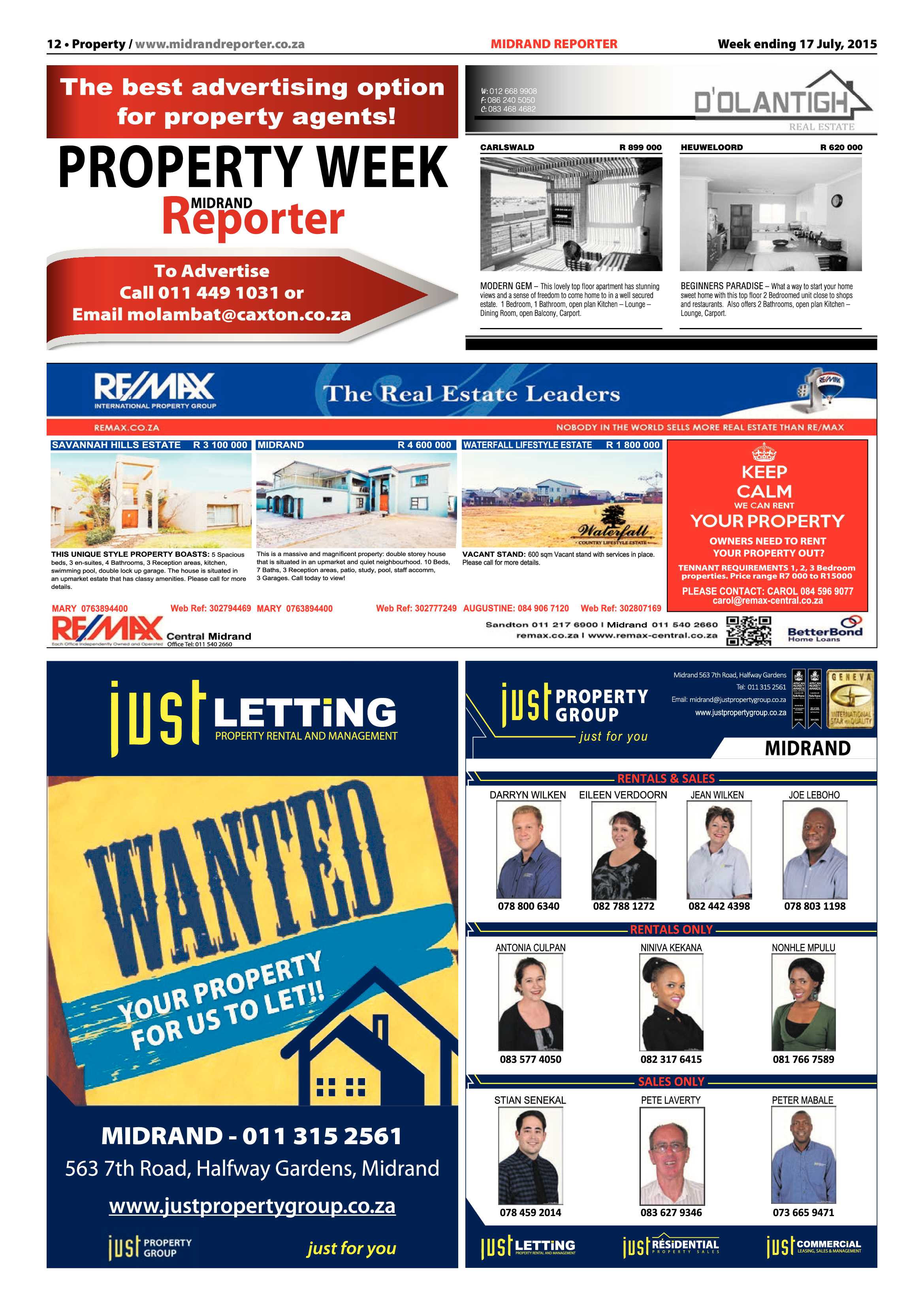 Midrand Reporter, 17 July 2015 page 12