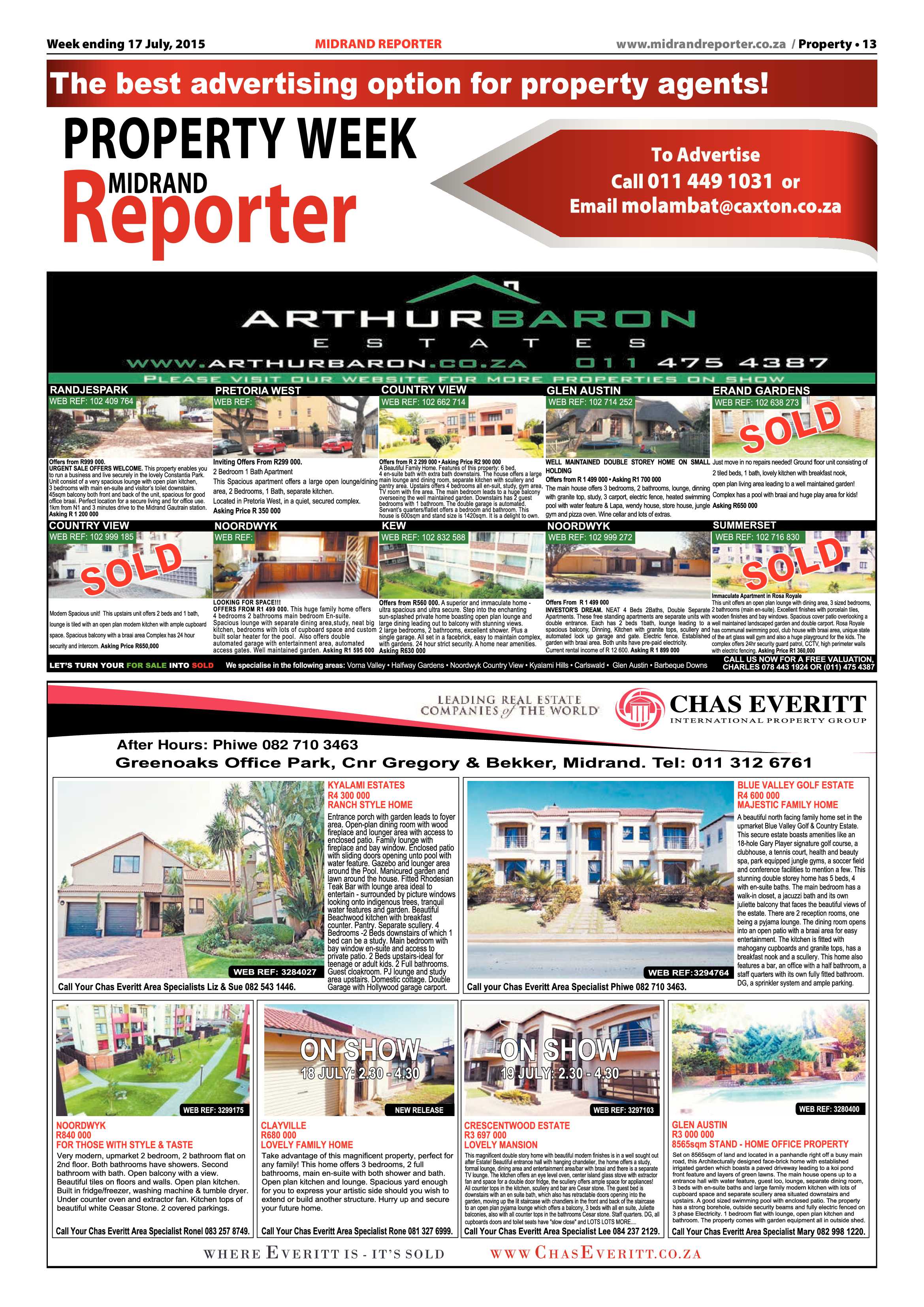 Midrand Reporter, 17 July 2015 page 13