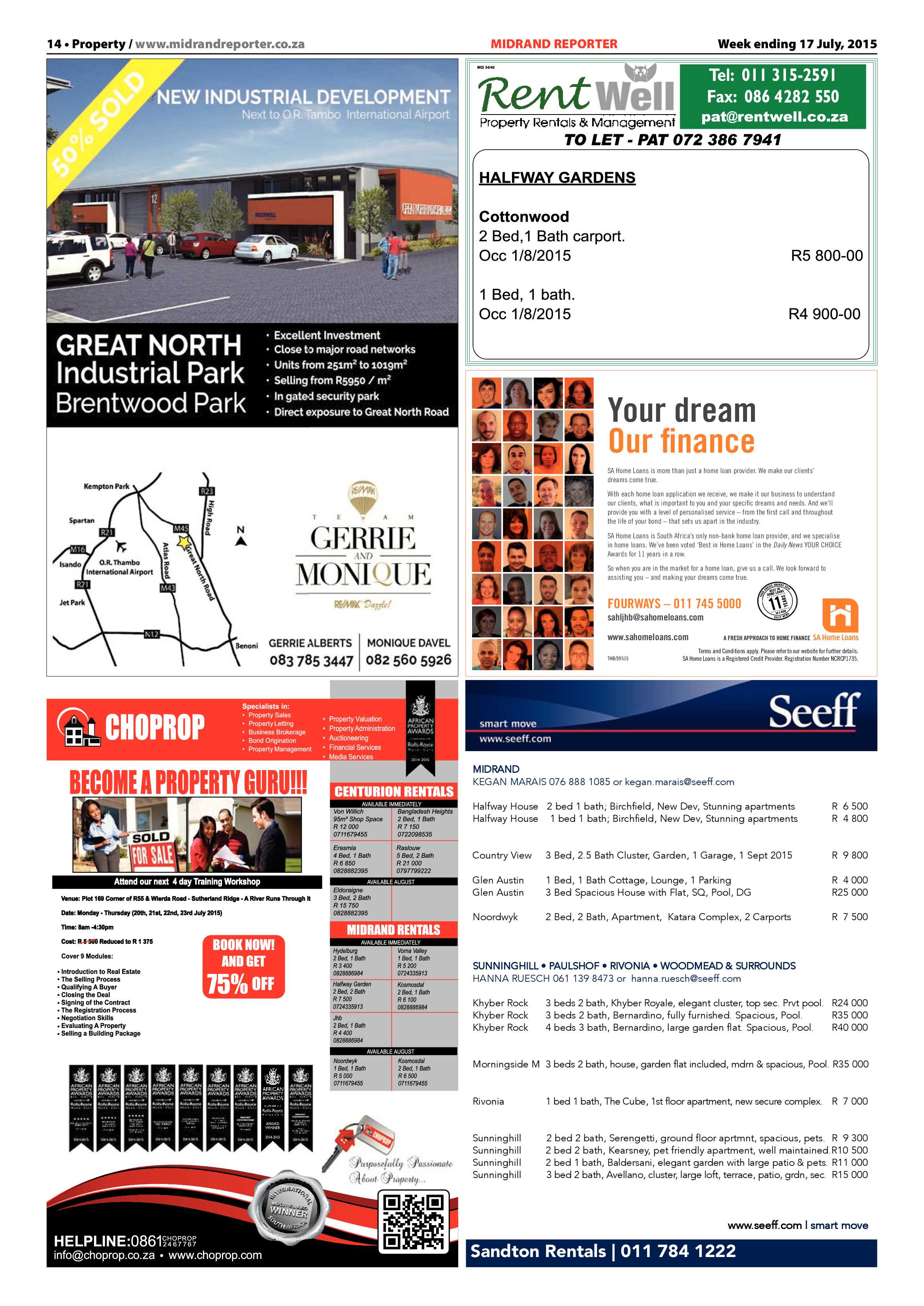 Midrand Reporter, 17 July 2015 page 14