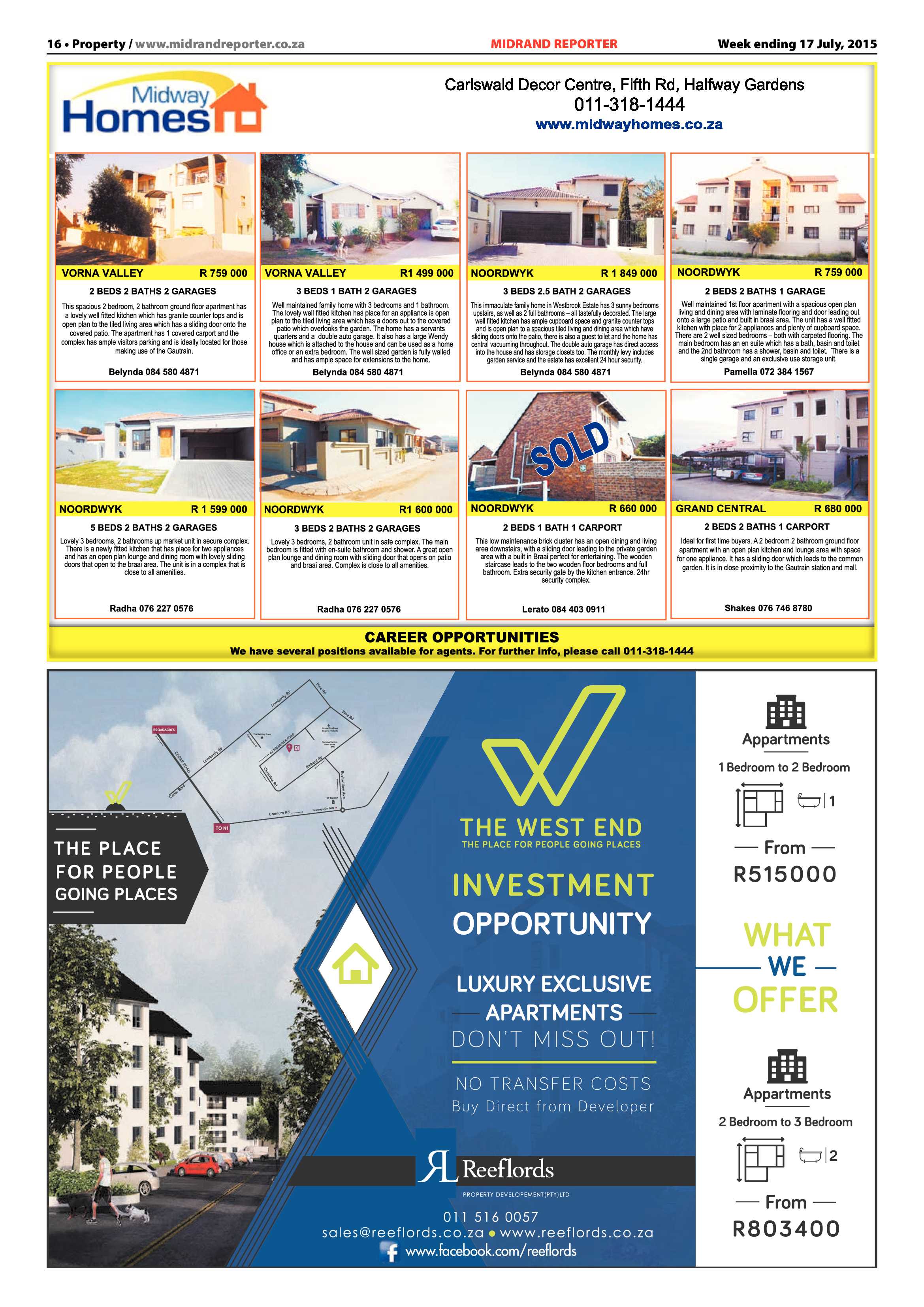Midrand Reporter, 17 July 2015 page 16