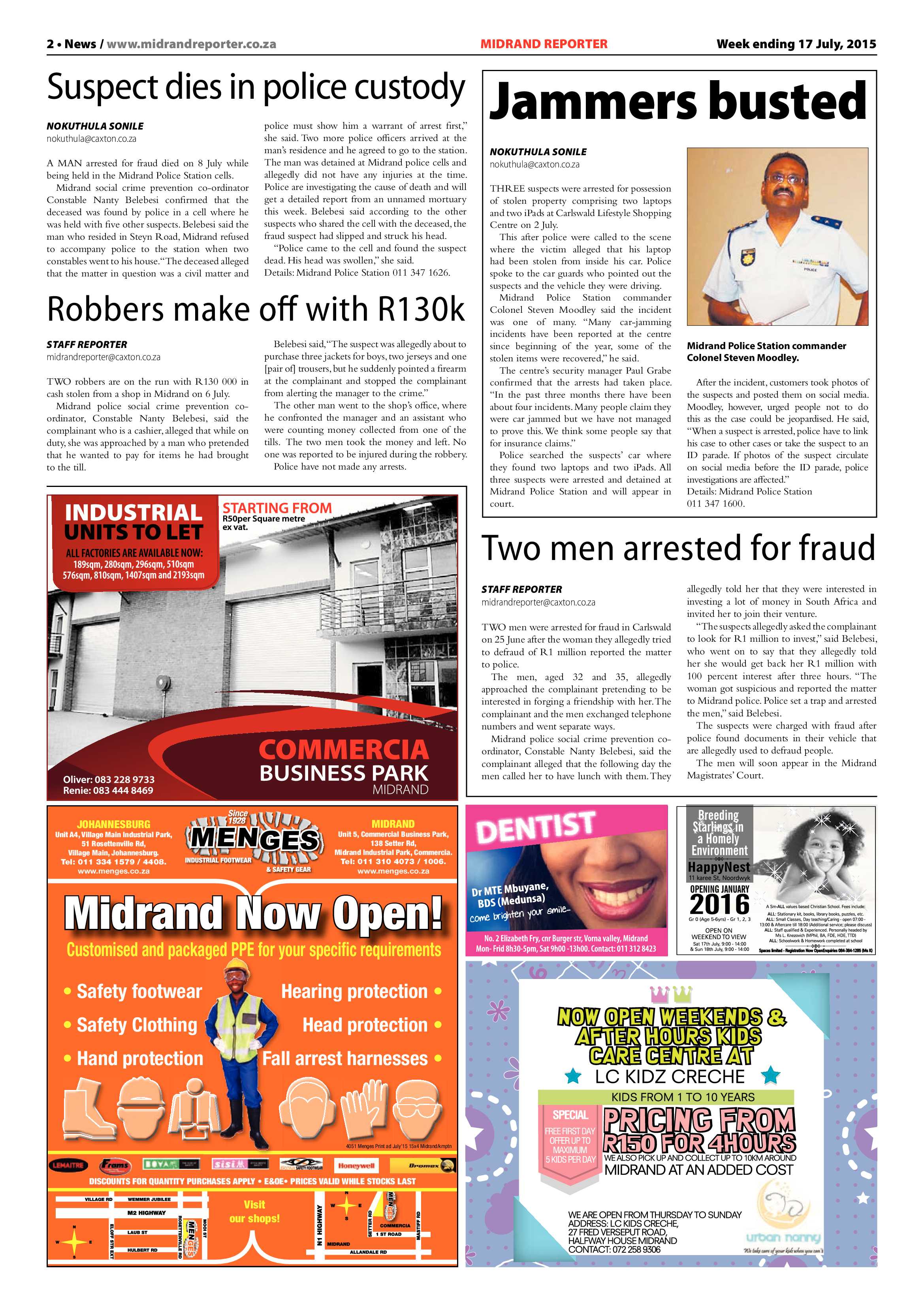 Midrand Reporter, 17 July 2015 page 2