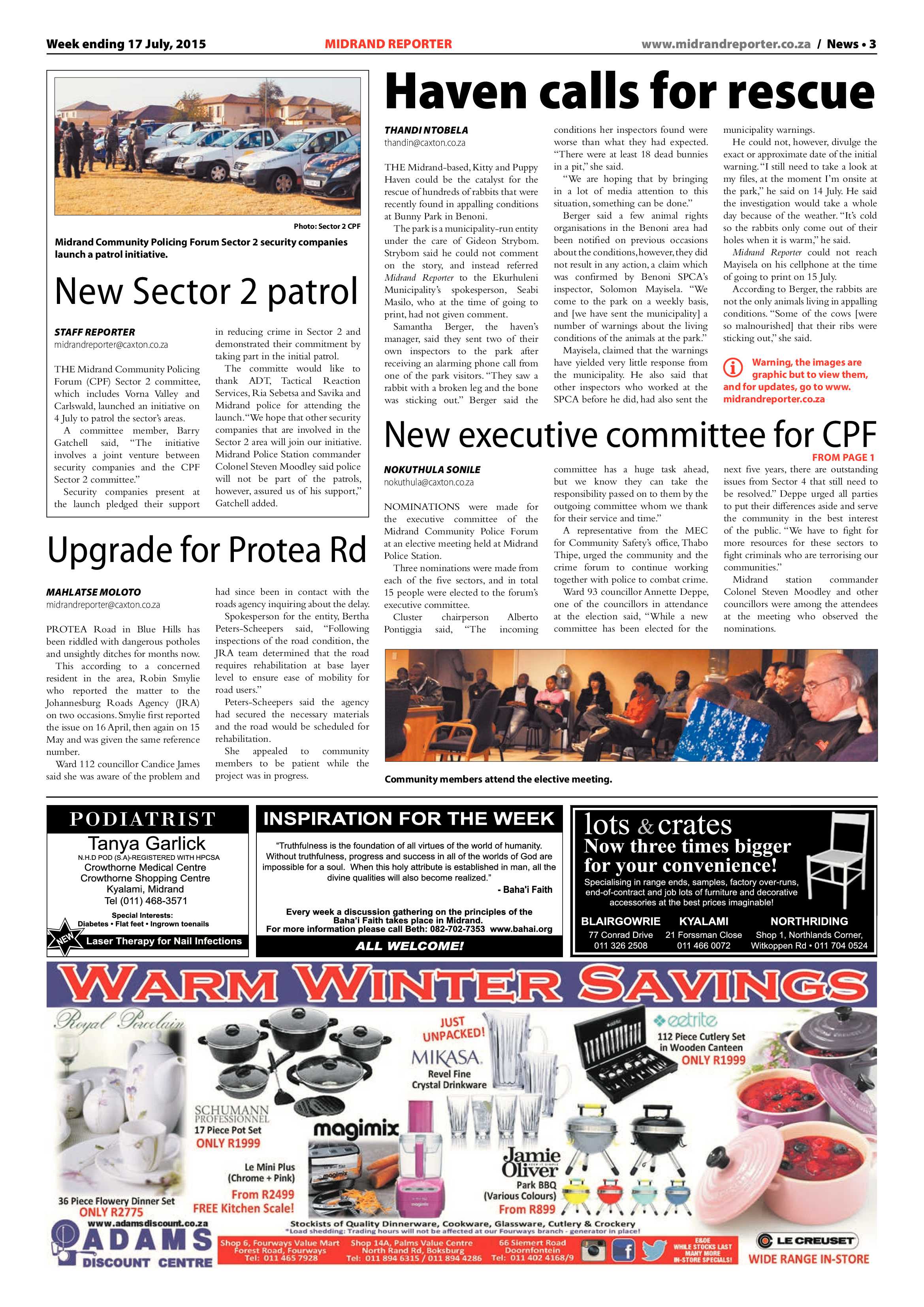 Midrand Reporter, 17 July 2015 page 3