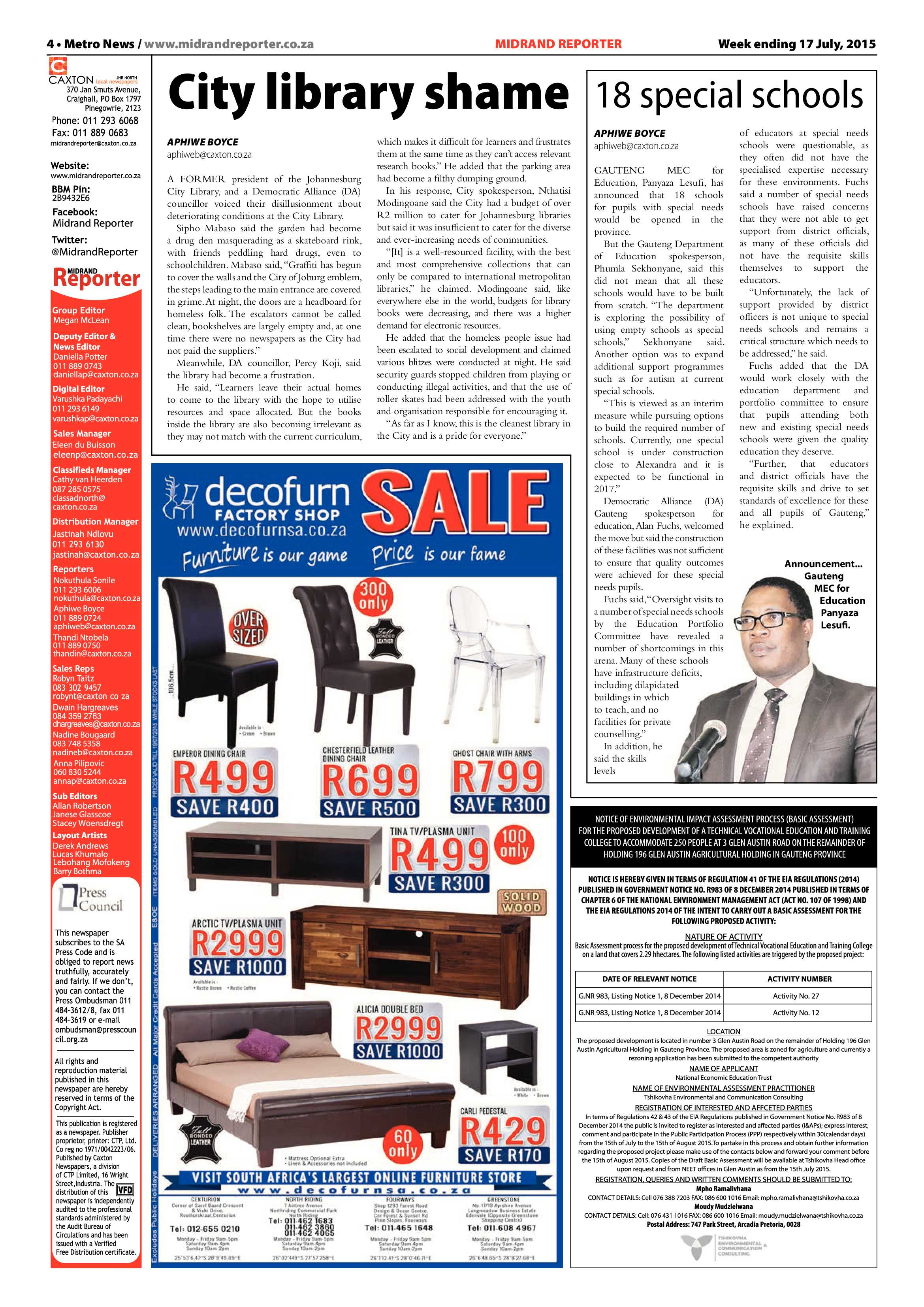 Midrand Reporter, 17 July 2015 page 4