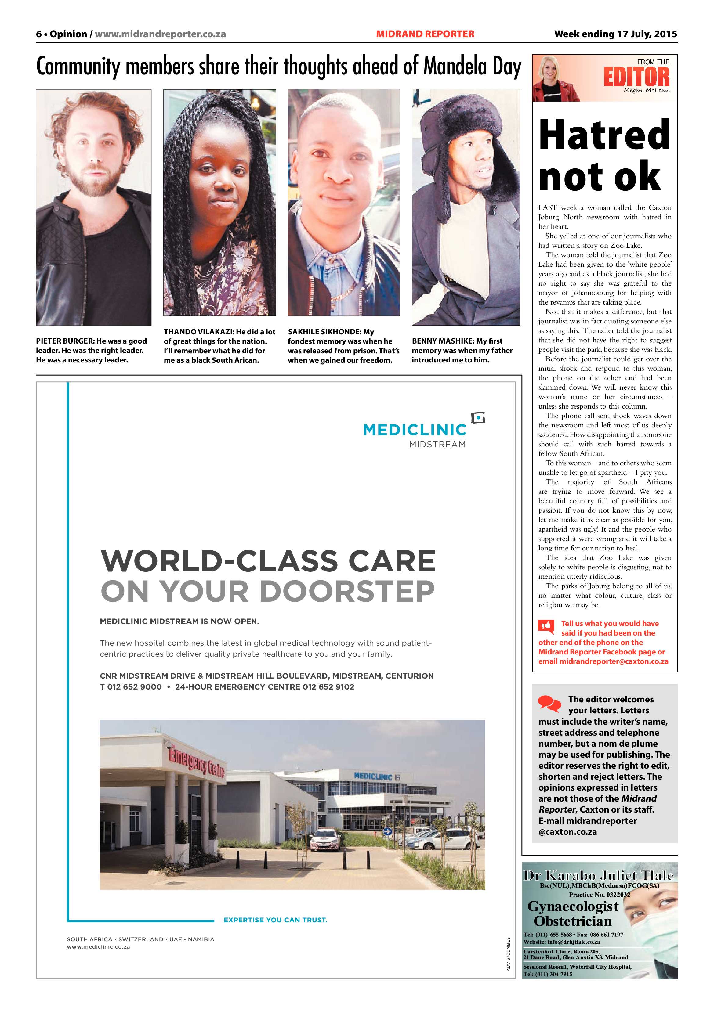 Midrand Reporter, 17 July 2015 page 6