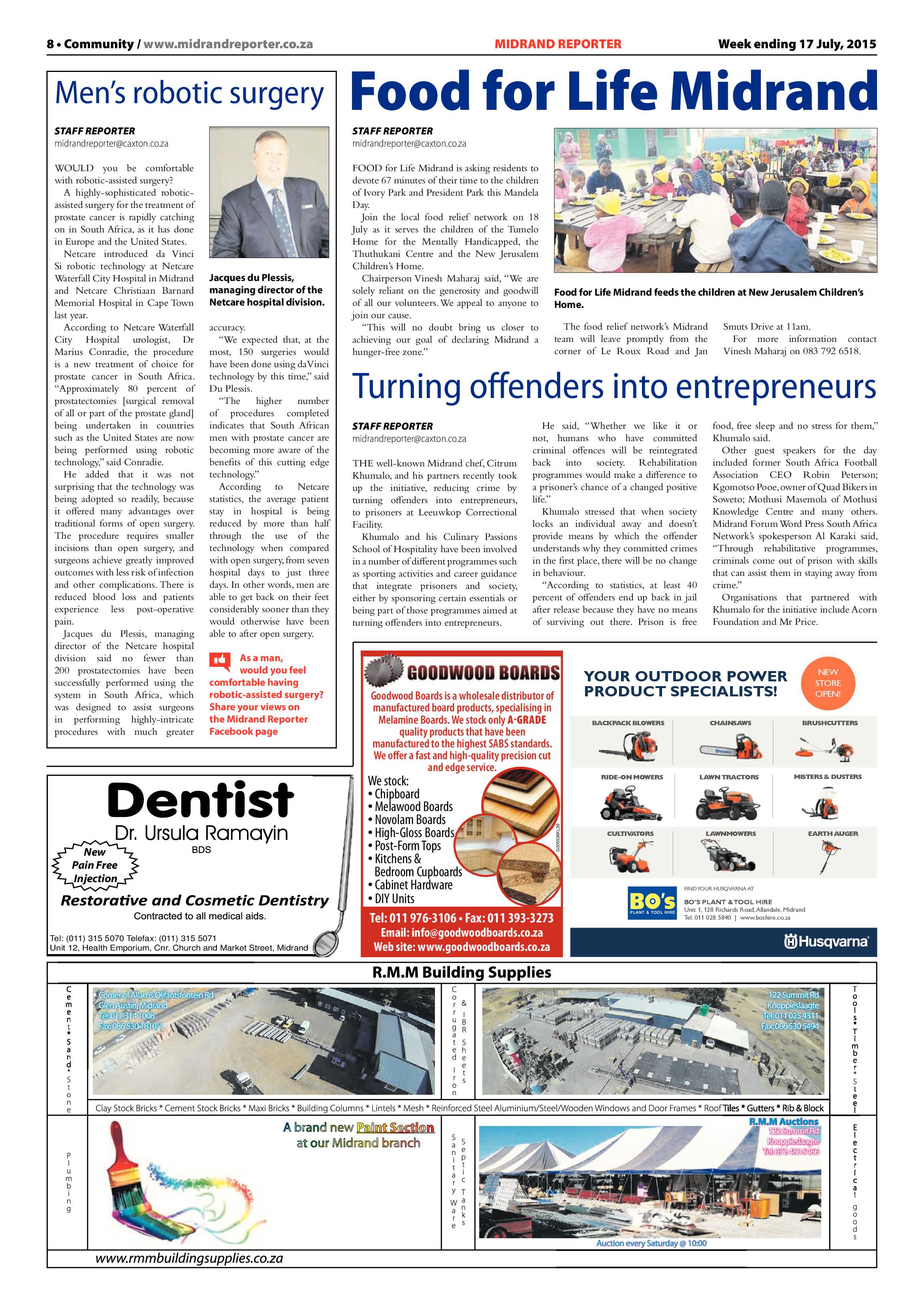 Midrand Reporter, 17 July 2015 page 8