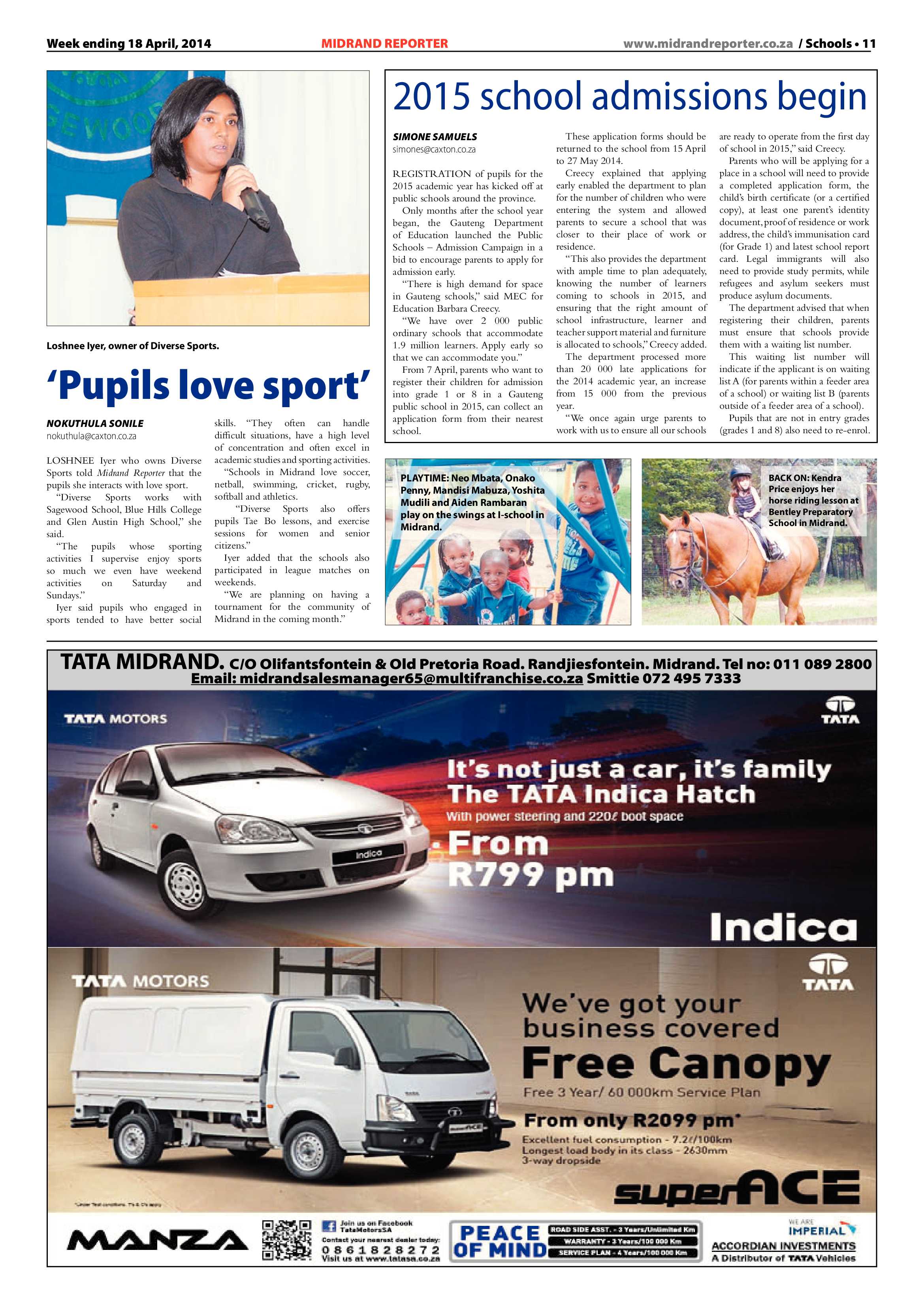 Midrand Reporter, 18 April 2014 page 11